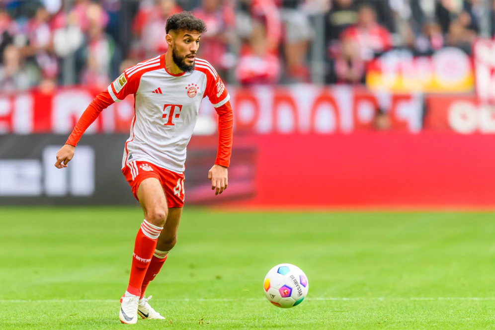 Bayern-Star Noussair Mazraoui trainierte am Donnerstag nicht mit dem Team. 