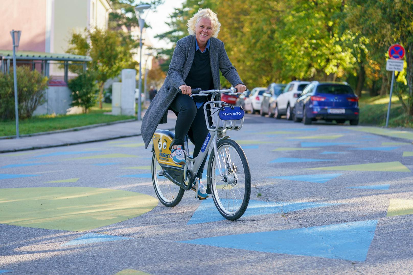 Schluss mit tristem Grau: In Perchtoldsdorf sind die Straßen jetzt bunt.