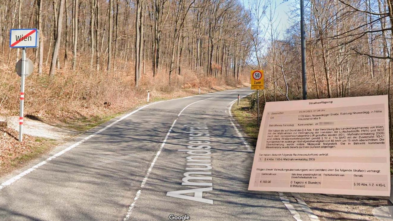 Wer hier zu schnell fährt und geblitzt wird, zahlt länge mal breite.