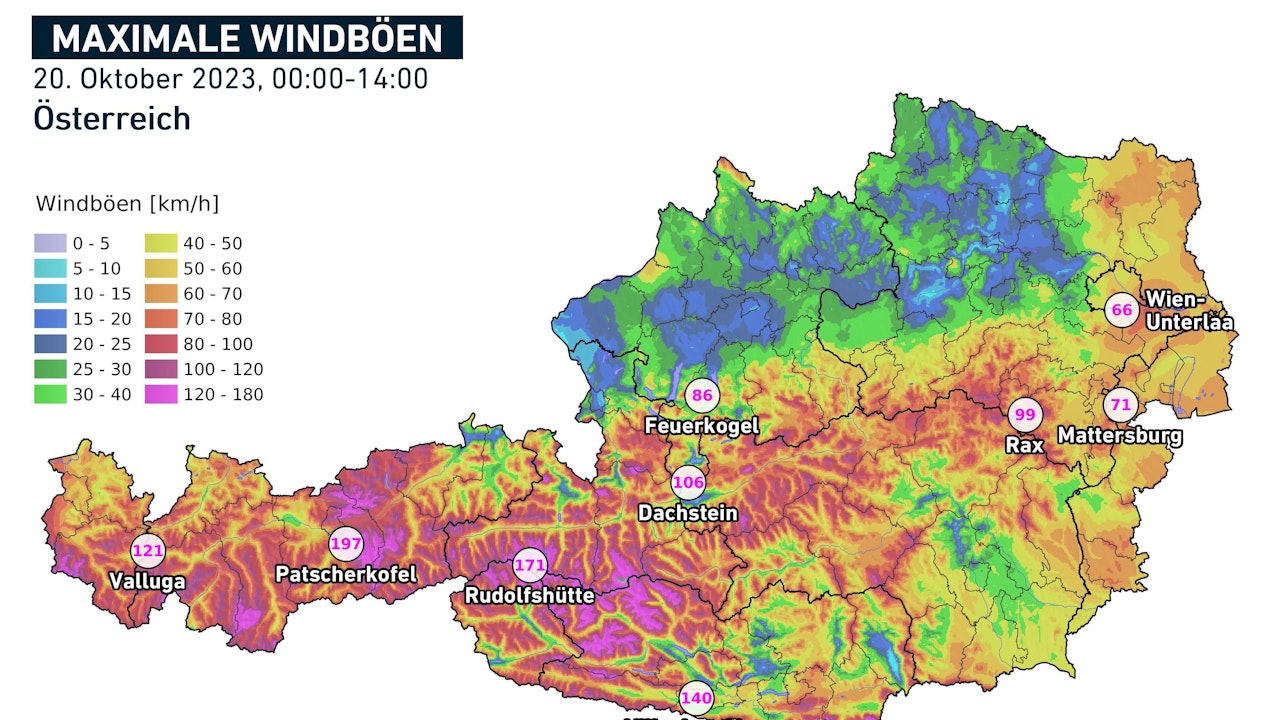 Heute.at - 200 km/h! Jetzt tobt Orkan-Sturm in Österreich