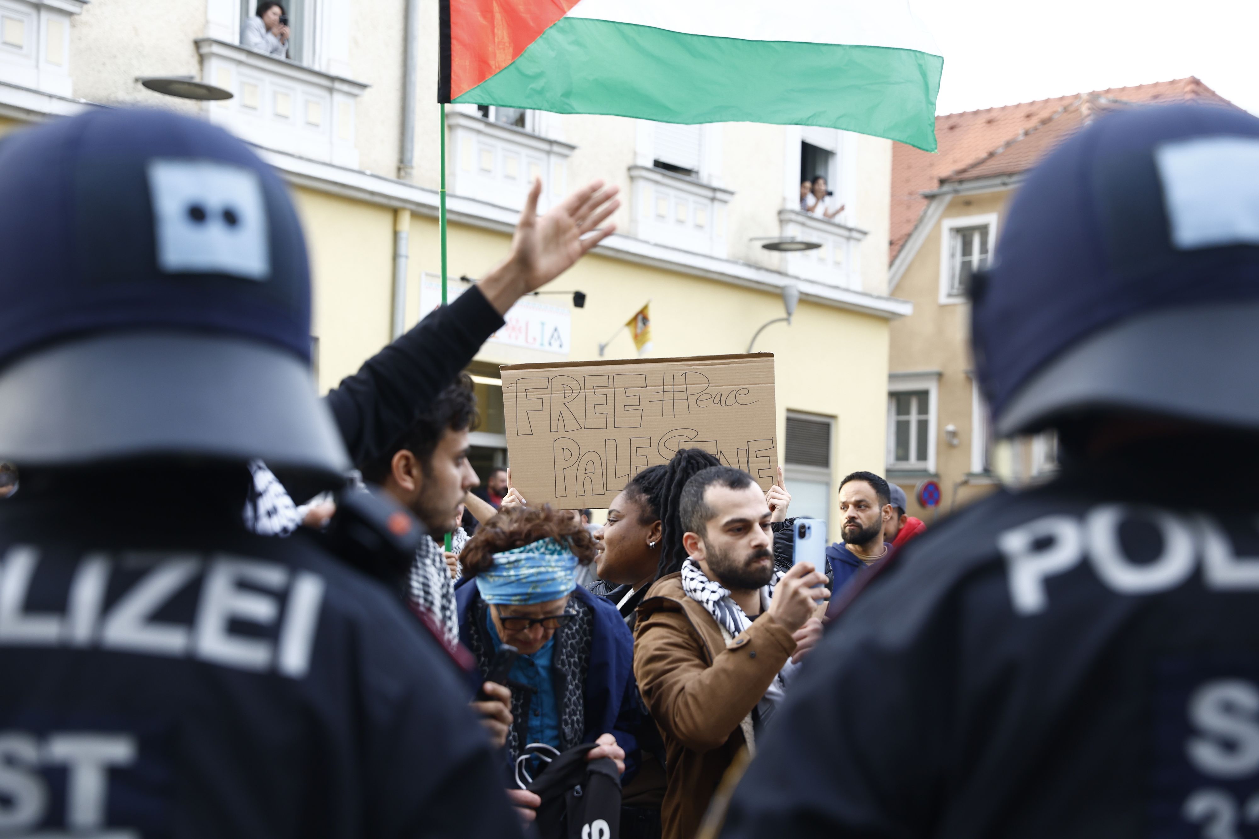 Erneut kam es in der Grazer Innenstadt zu einer Pro-Palästina-Demonstration. Die Polizei erstattete mehrere Anzeigen. Bild einer ähnlichen Veranstaltung vom 20. Oktober 2023.