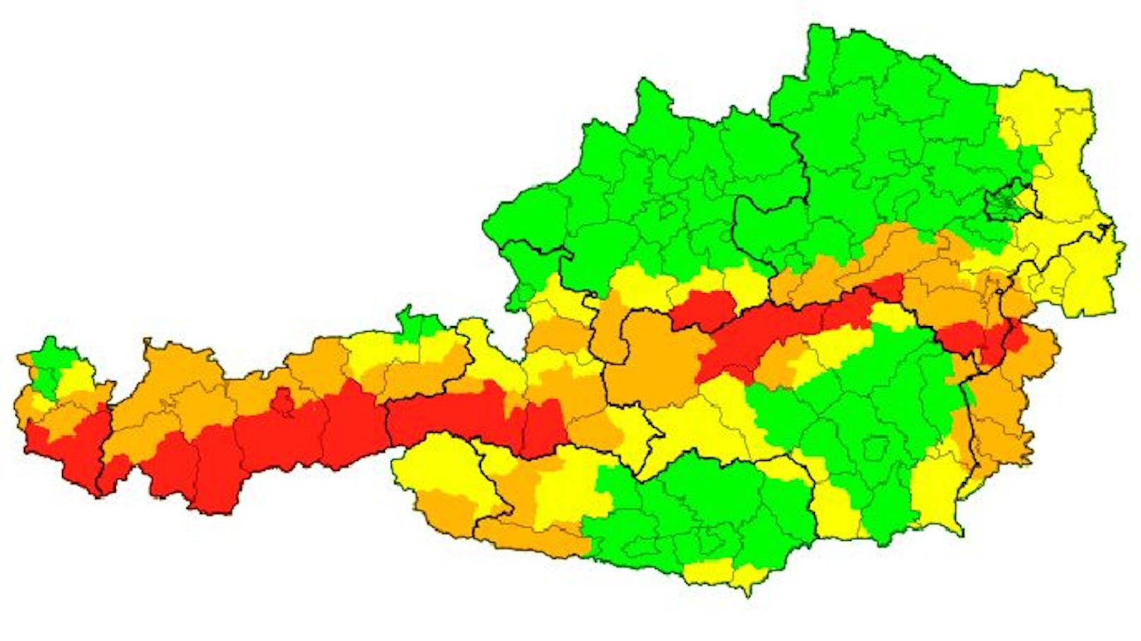 Die aktuellen Unwetterwarnungen für Österreich: Stand 11.30 Uhr, 20. Oktober 2023