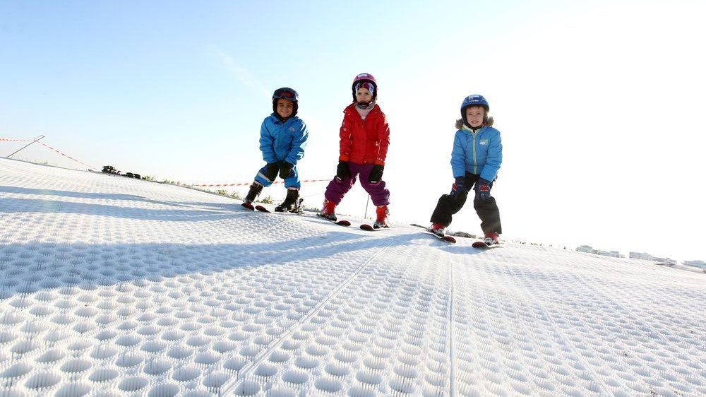 Abfahrt auf der Mattenpiste in Wien-Penzing.