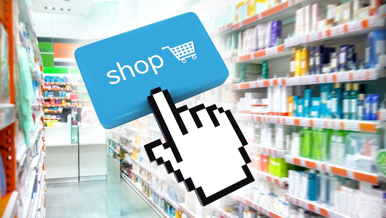 Medicines displayed at pharmacy