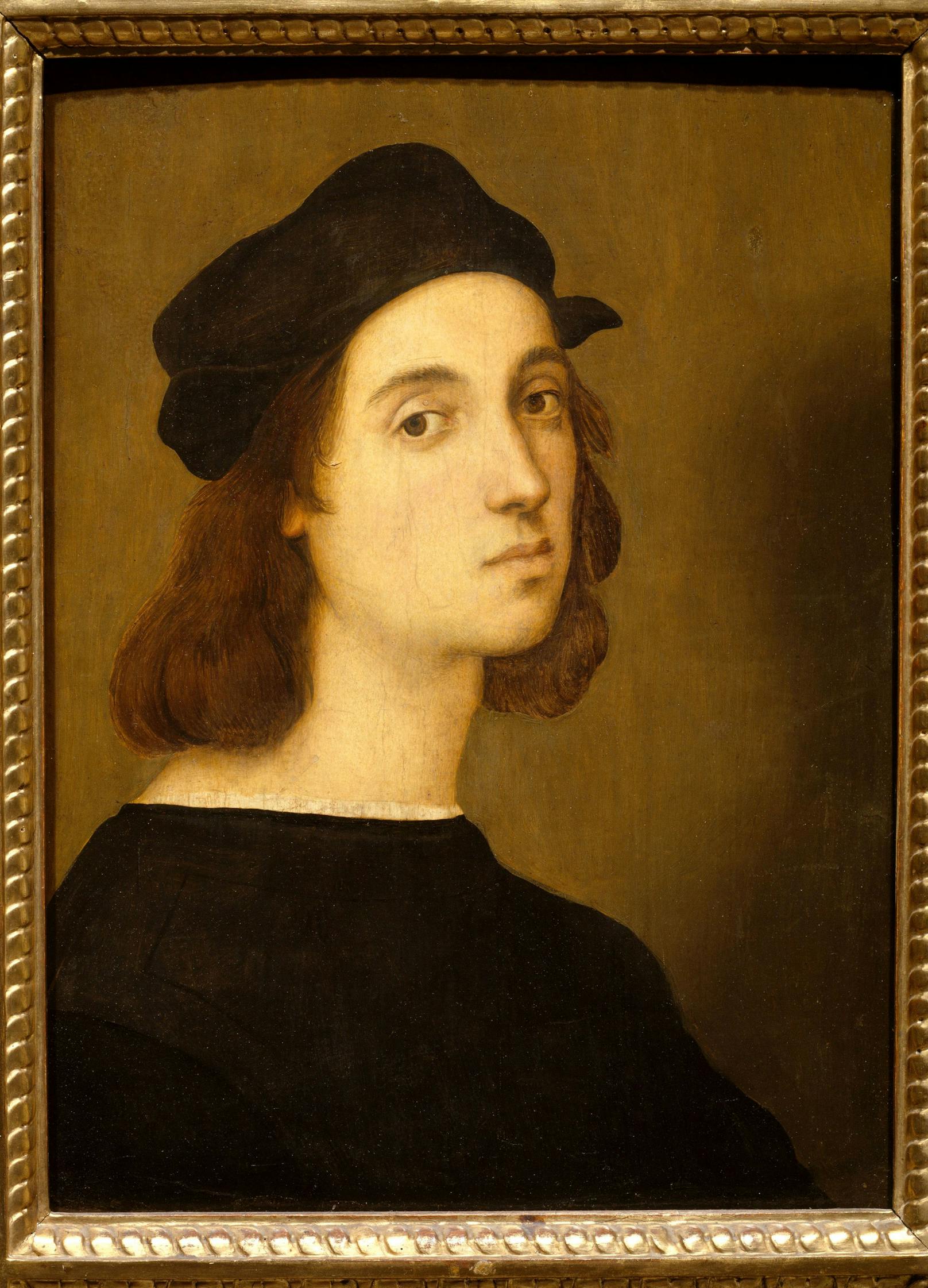 Raffaello Sanzio da Urbino, kurz Raffael, war ein italienischer Maler und Architekt. Er gilt als einer der bedeutendsten Künstler der italienischen Hochrenaissance (Selbstbildnis)