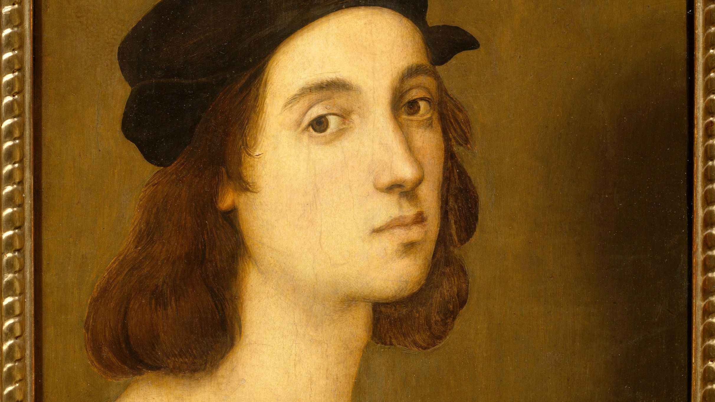 Download von www.picturedesk.com am 22.10.2023 (13:30).  1IT-160-A1506-E (1002694) 'Selbstbildnis' Raffael, eigentl. Raffaello Santi;.ital. Maler und Architekt;.Urbino 6.4.1483 - Rom 6.4.1520 'Selbstbildnis', um 1506/09 Öl auf Holz, 47,5 x 33 cm Inv.Nr. 1706 E:.'Self portrait' Raffael, real name: Raffaello Santi;.Italian painter and architect;.Urbino 6.4.1483 - Rome 6.4.1520 'Self portrait', ca 1506/09 Oil on wood, 47.5 x 33cm Inv.No. 1706 F:.'Autoportrait' Raphaël, Raffaello Sanzio ; peintre et.architecte italien ; Urbino 6.4.1483 -.Rome 6.4.1520. - 'Autoportrait', v. 1506.-09. Huile sur bois, H. 0,475 ; L. 0,330 Inv. n° 1706. - 18270102_PD17067 - Rechteinfo: Rights Managed (RM)