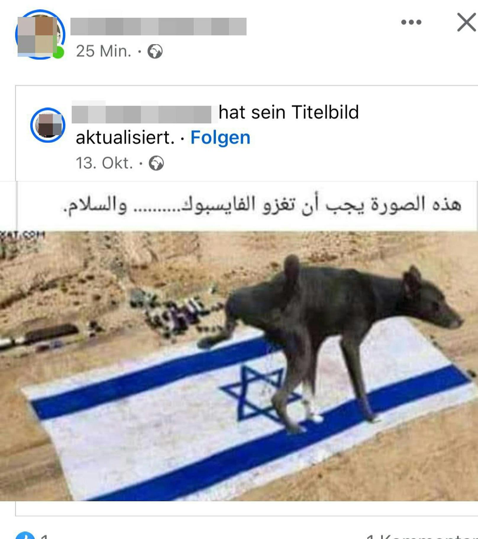 Hund pinkelt auf Flagge! Wirbel um Posting von SP-Frau