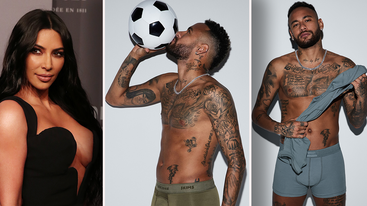 Fußball-Star Neymar modelt für die Marke von Kim Kardashian. 