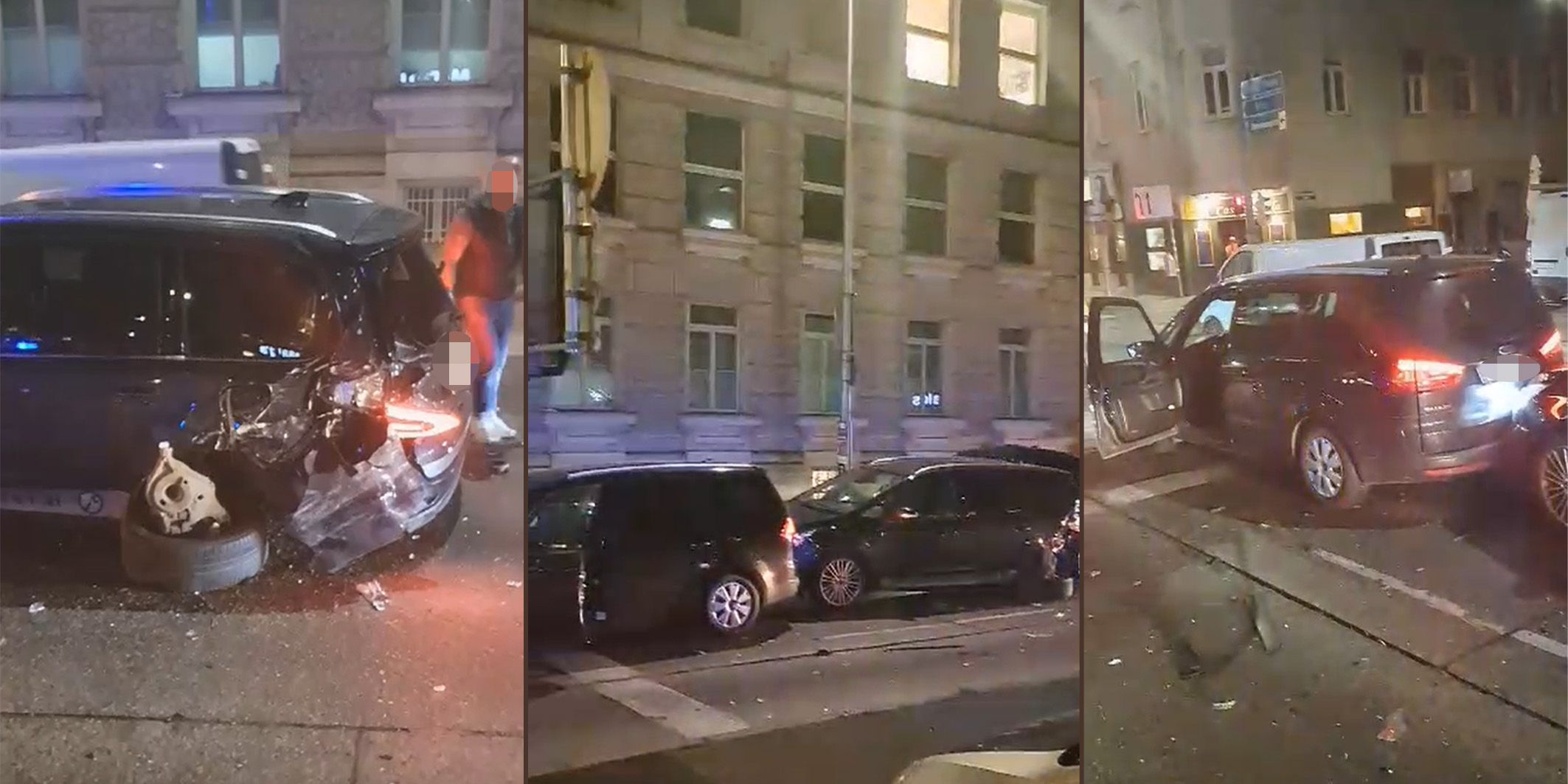 Unfall am Hernalser Gürtel Ecke Kinderspitalgasse am Sonntag.