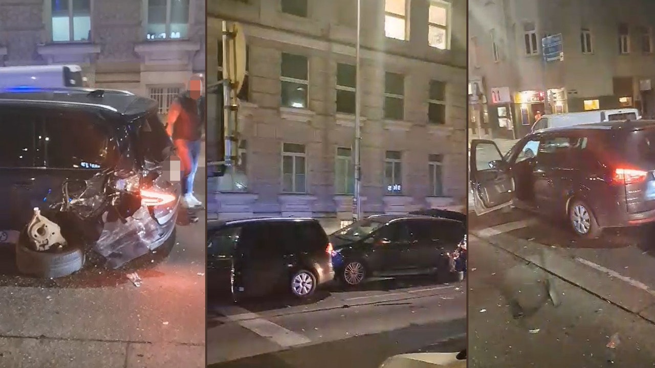 Heute.at - Schwerer Unfall: Autoteile am Hernalser Gürtel verteilt