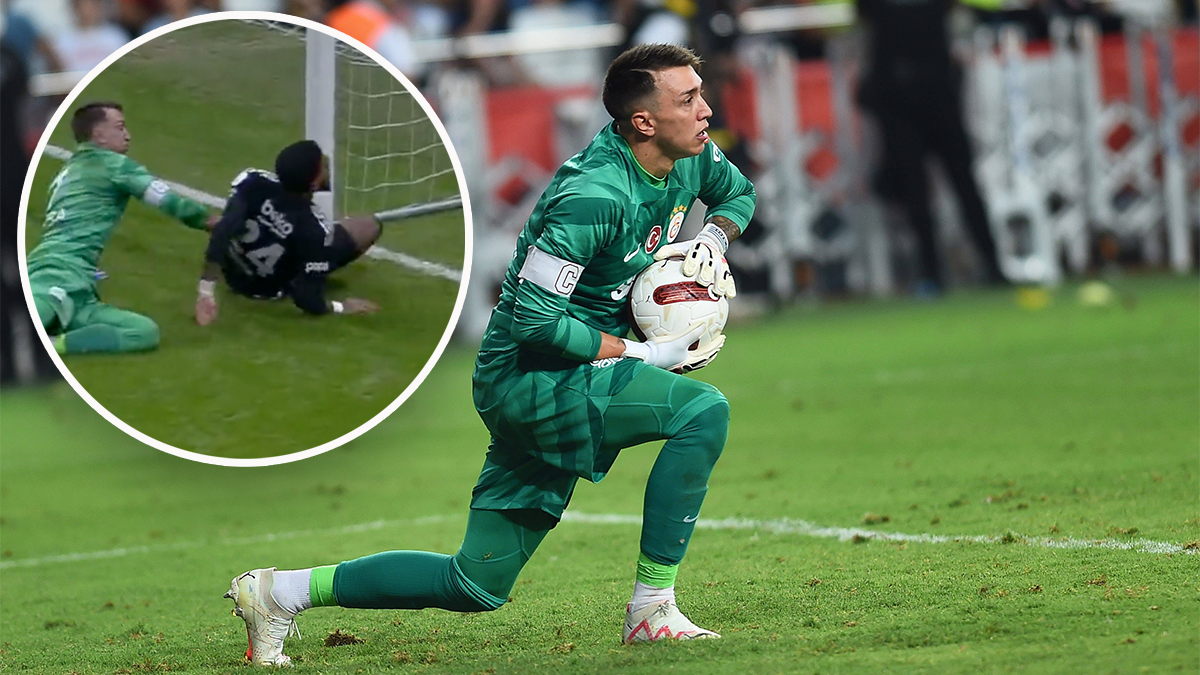 Fernando Muslera rettete einen Gegenspieler vor der Stange.