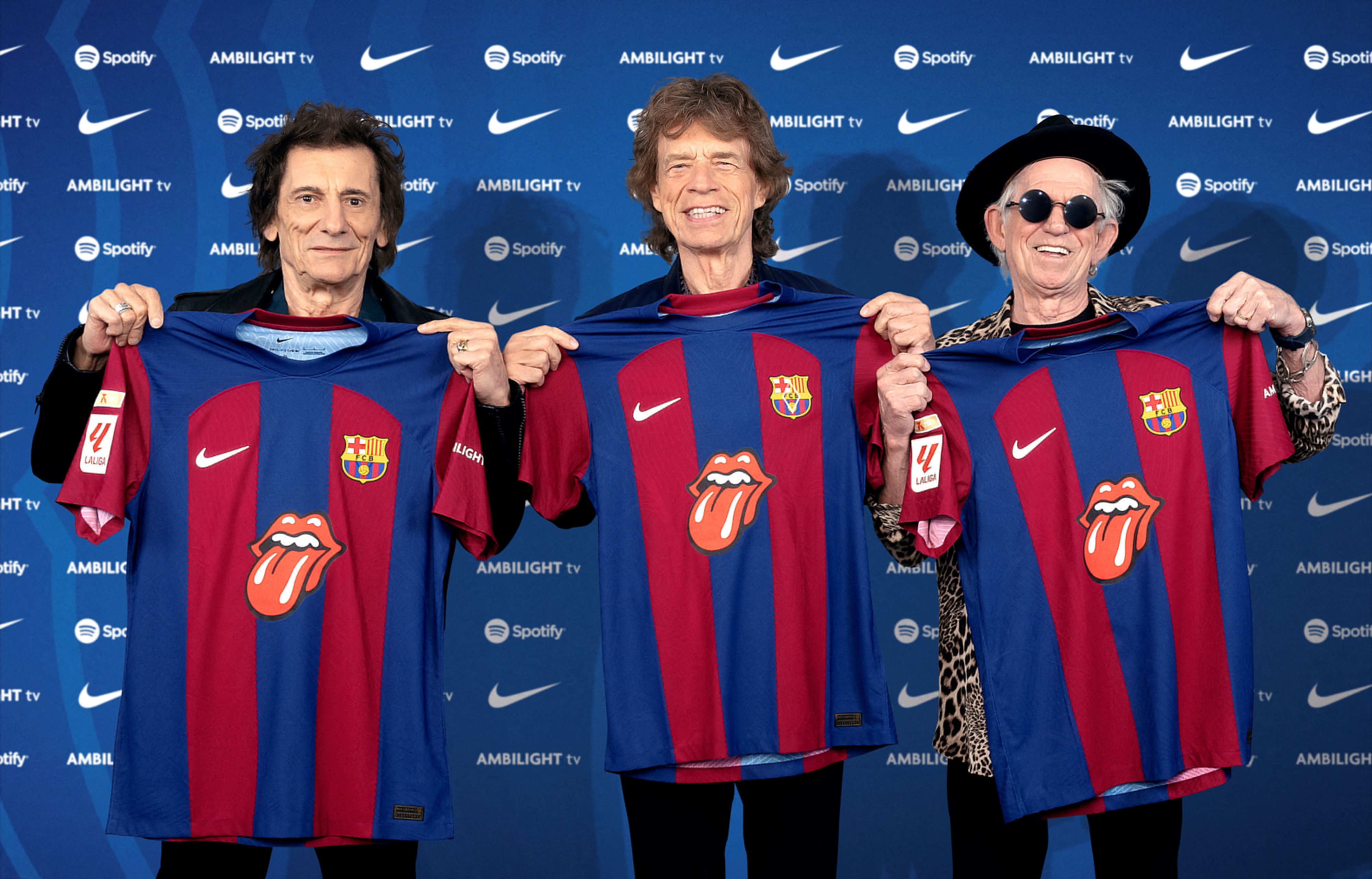 Am Samstag spielt Barcelona mit dem Logo der Rolling Stones auf der Brust.