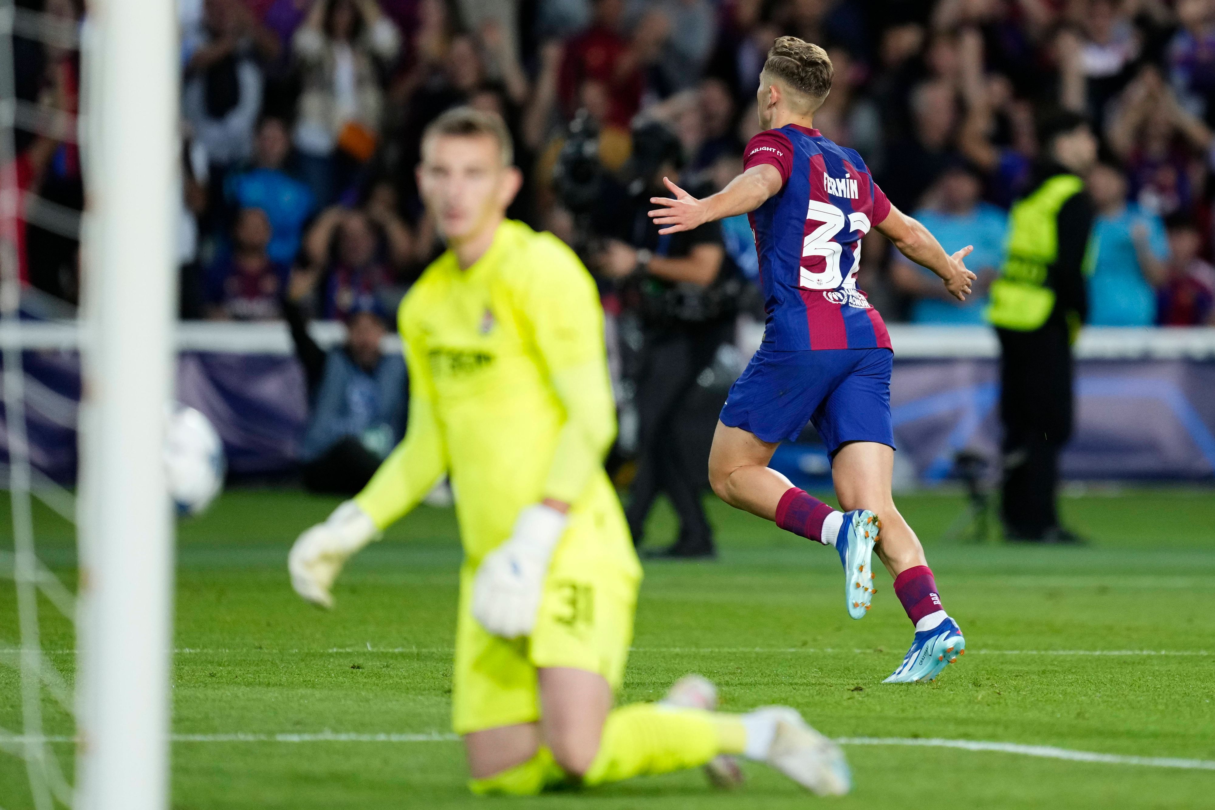Barcelona-Youngster Fermin Lopez trifft erstmals in der Champions League