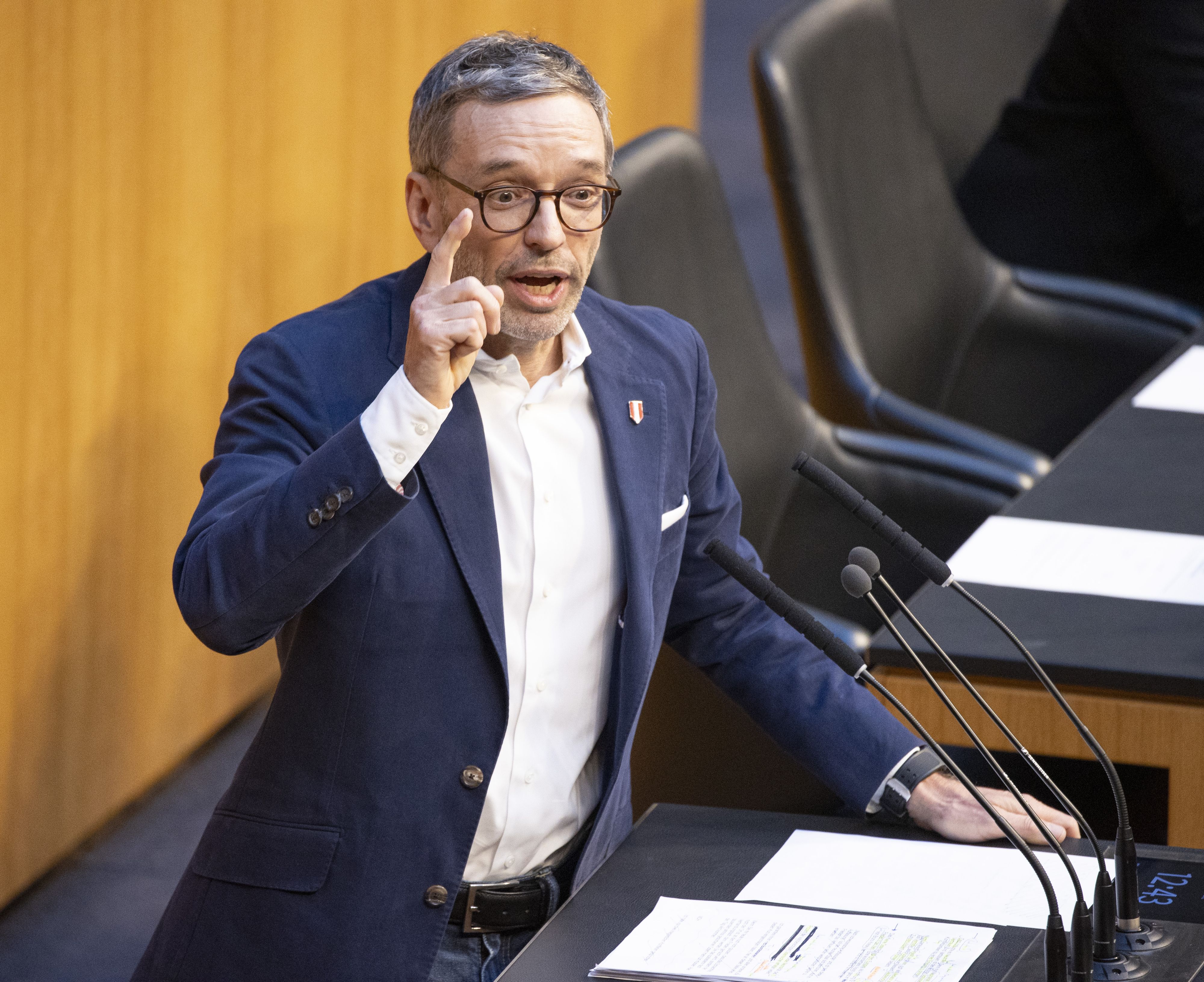 FPÖ-Chef Herbert Kickl ging am Mittwoch (25.10.2023) hart mit der Regierung ins Gericht. 