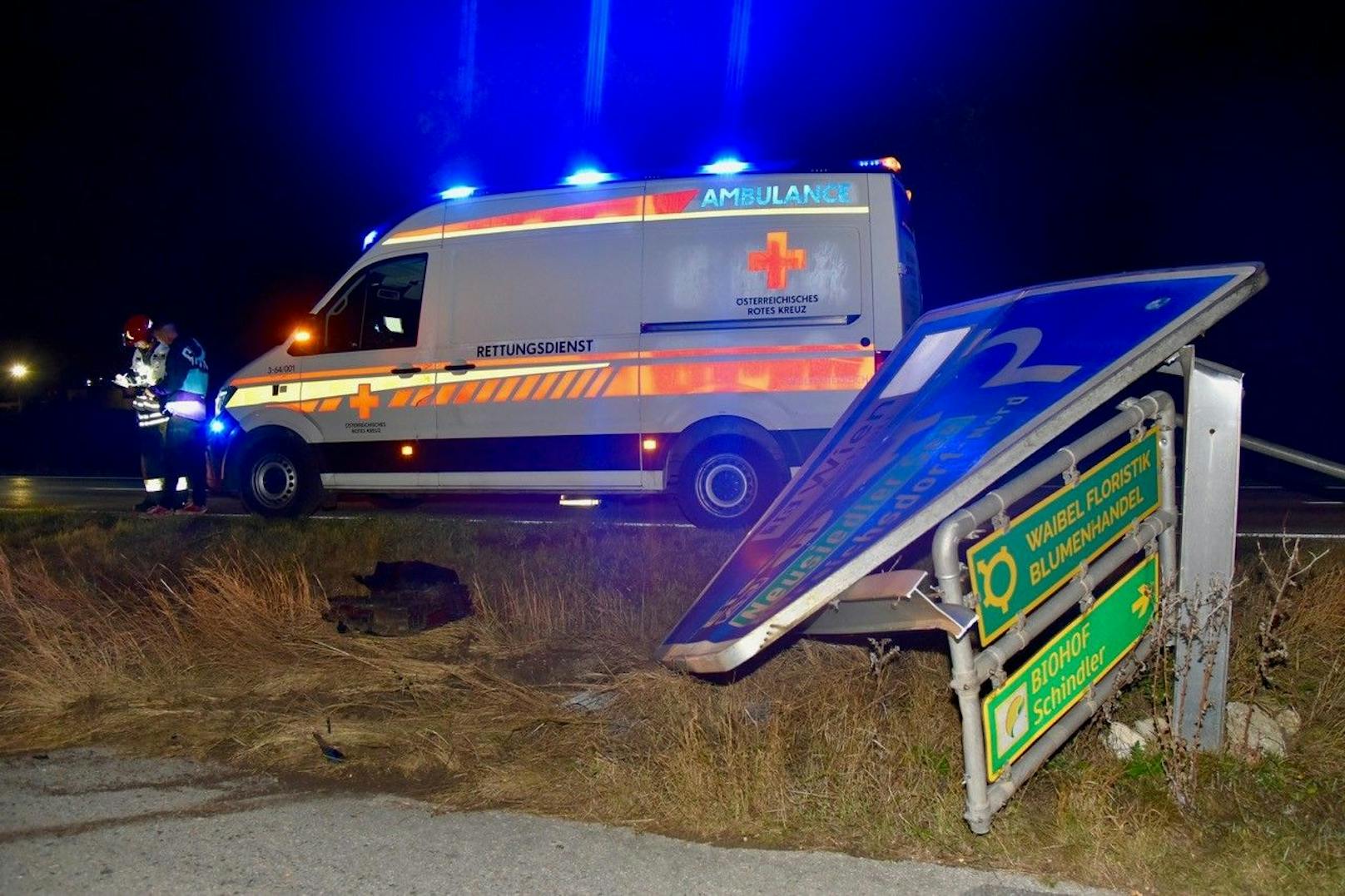 ... und kam neben der Straße auf dem Dach ... 