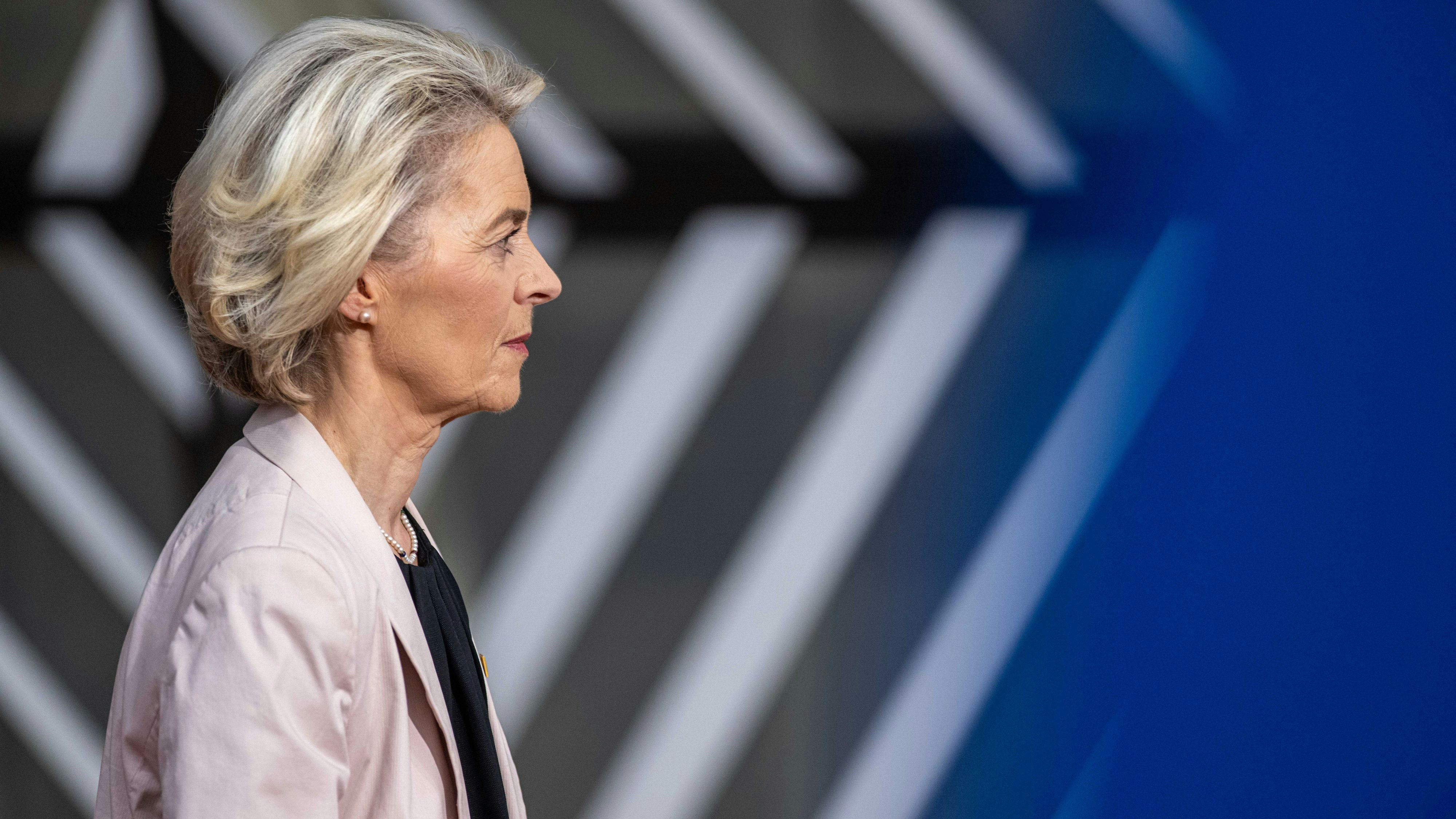 EU-Kommissionspräsidentin Ursula Von der Leyen am Donnerstag (26.10.2023) im Zuge des EU-Gipfels in Brüssel. 