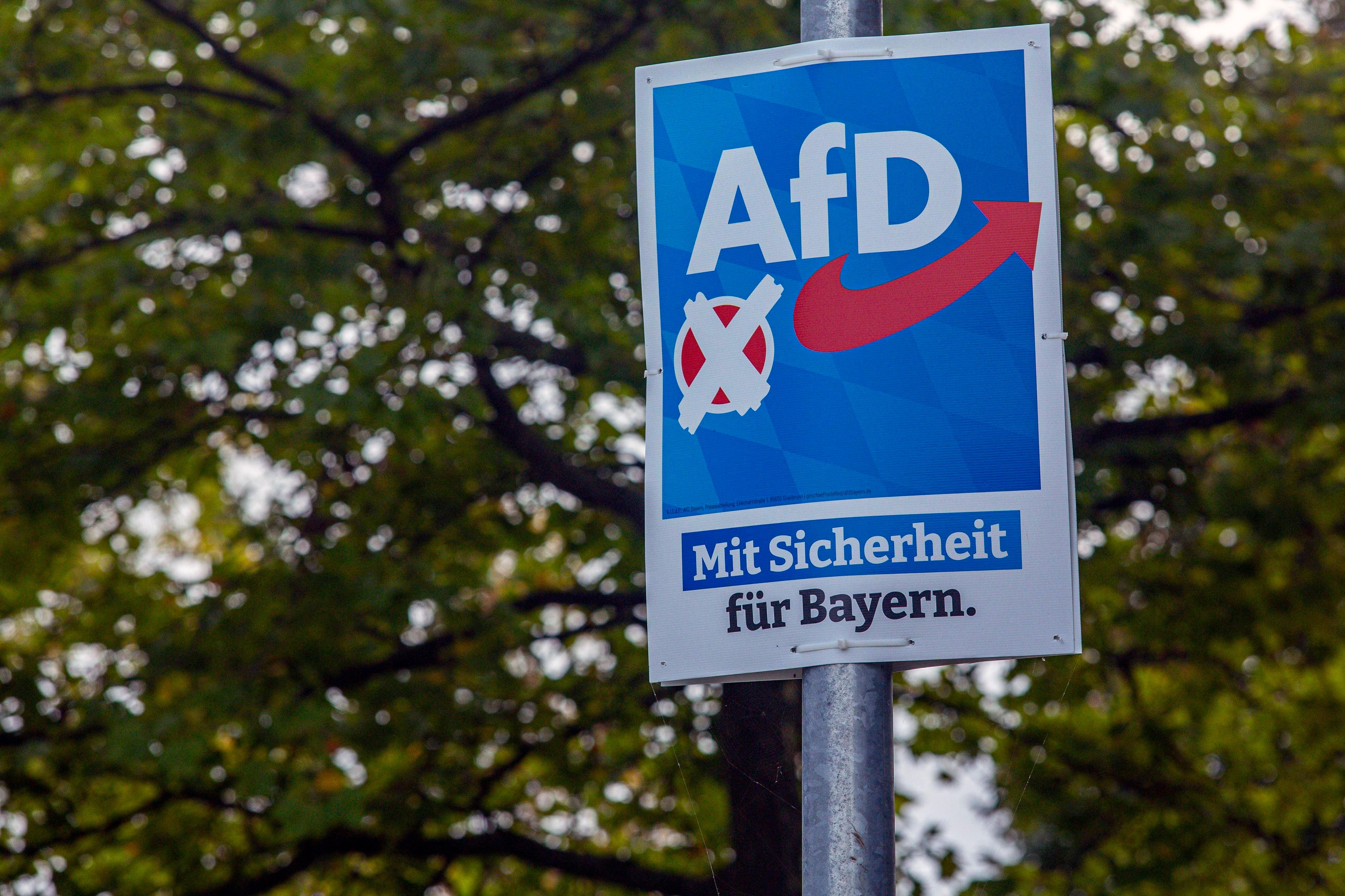 Wahlplakat der AfD zur Landtagswahl am 8. Oktober 2023 in Bayern.