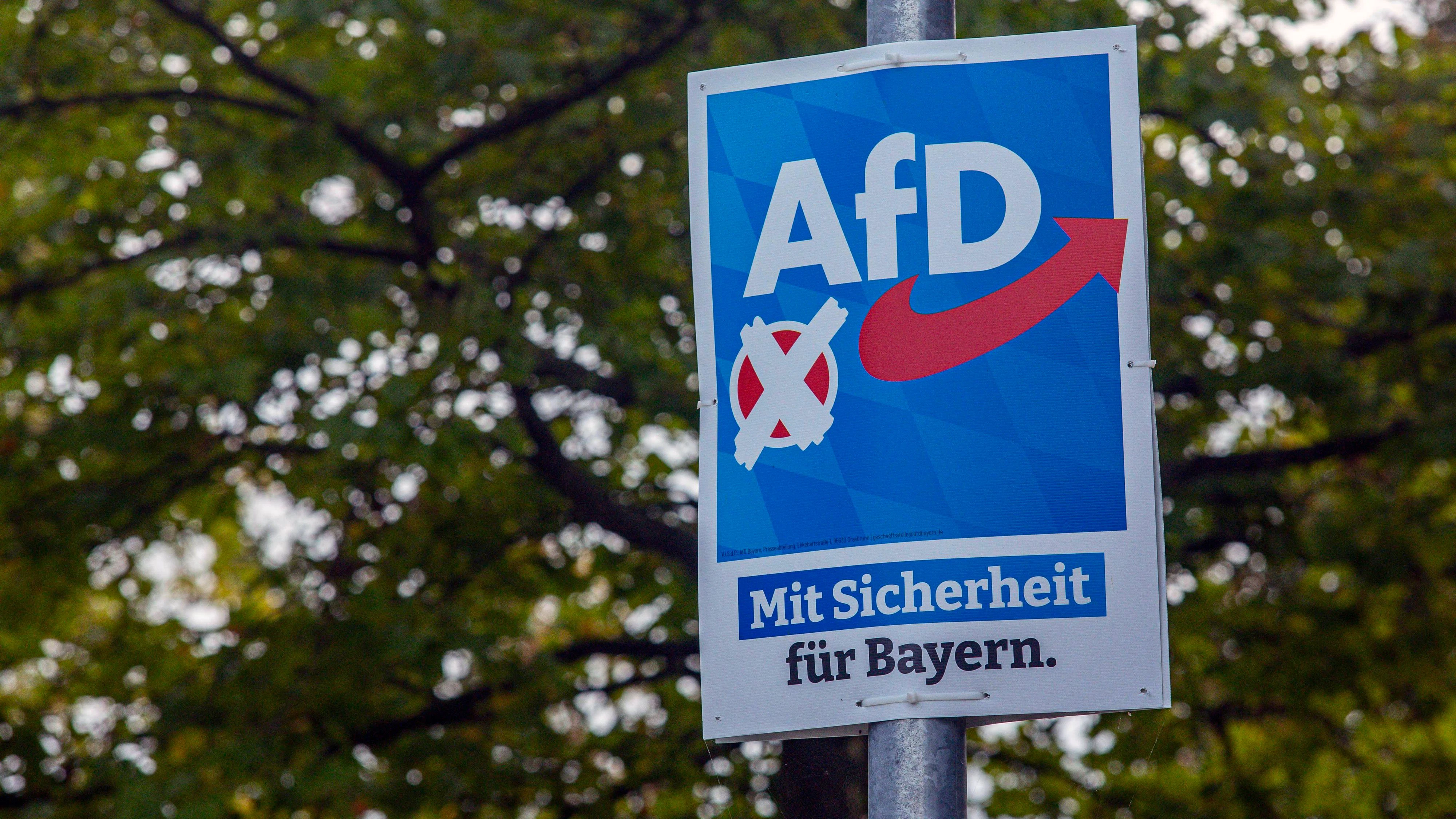 Wahlplakat der AfD zur Landtagswahl am 8. Oktober 2023 in Bayern.