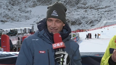 Benjamin Raich und Rainer Pariasek auf Sendung