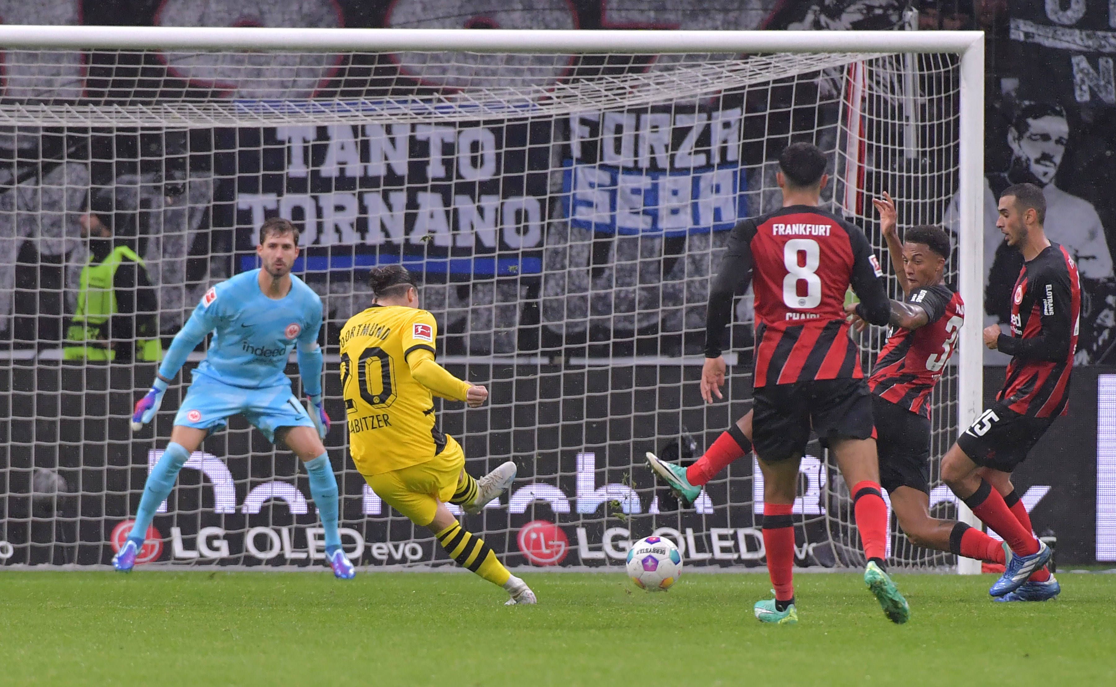 Sabitzer trifft gegen Frankfurt.
