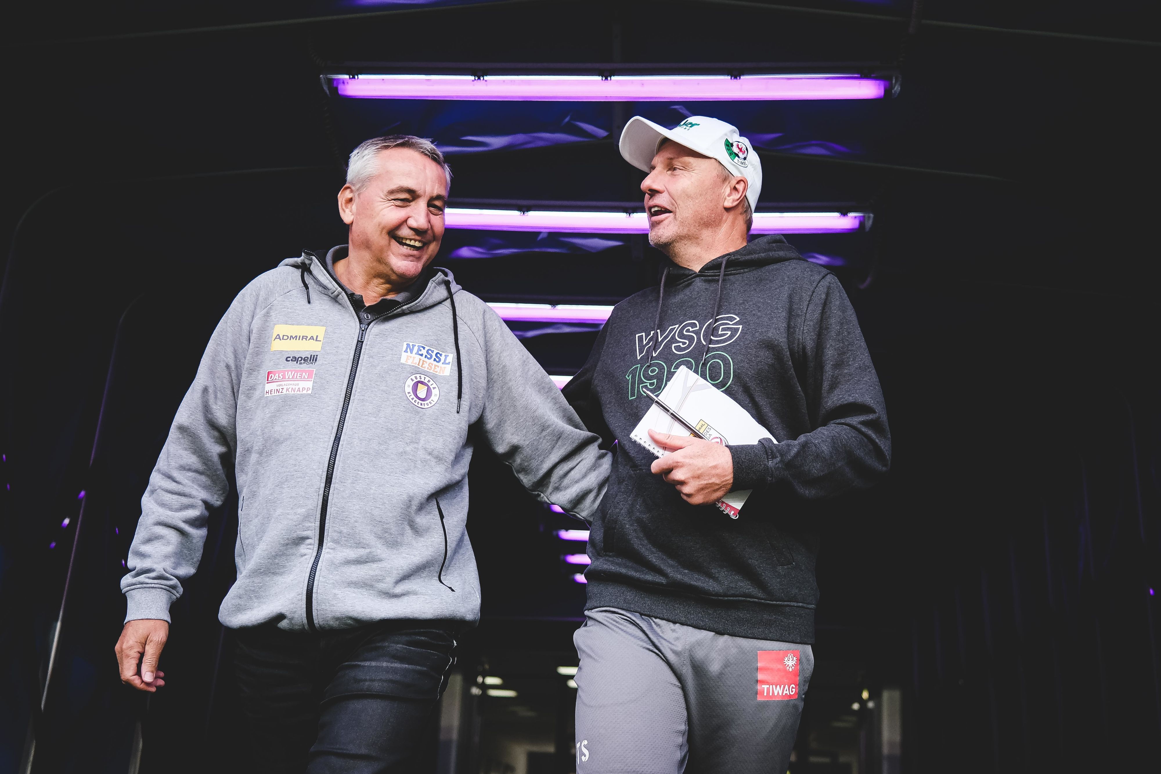 Thomas Silberberger (r.) musste sich Peter Pacult geschlagen geben.