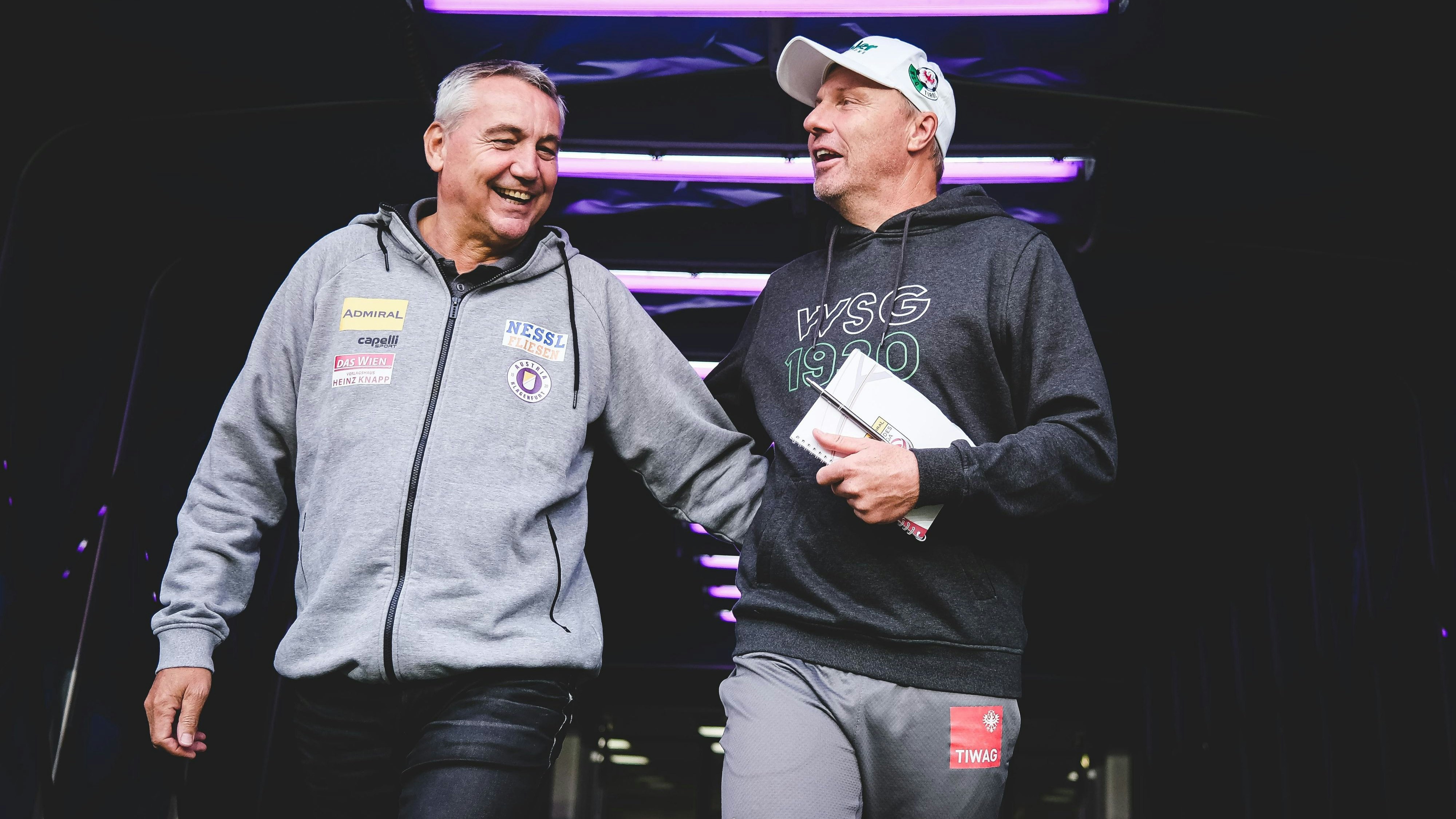 Thomas Silberberger (r.) musste sich Peter Pacult geschlagen geben.