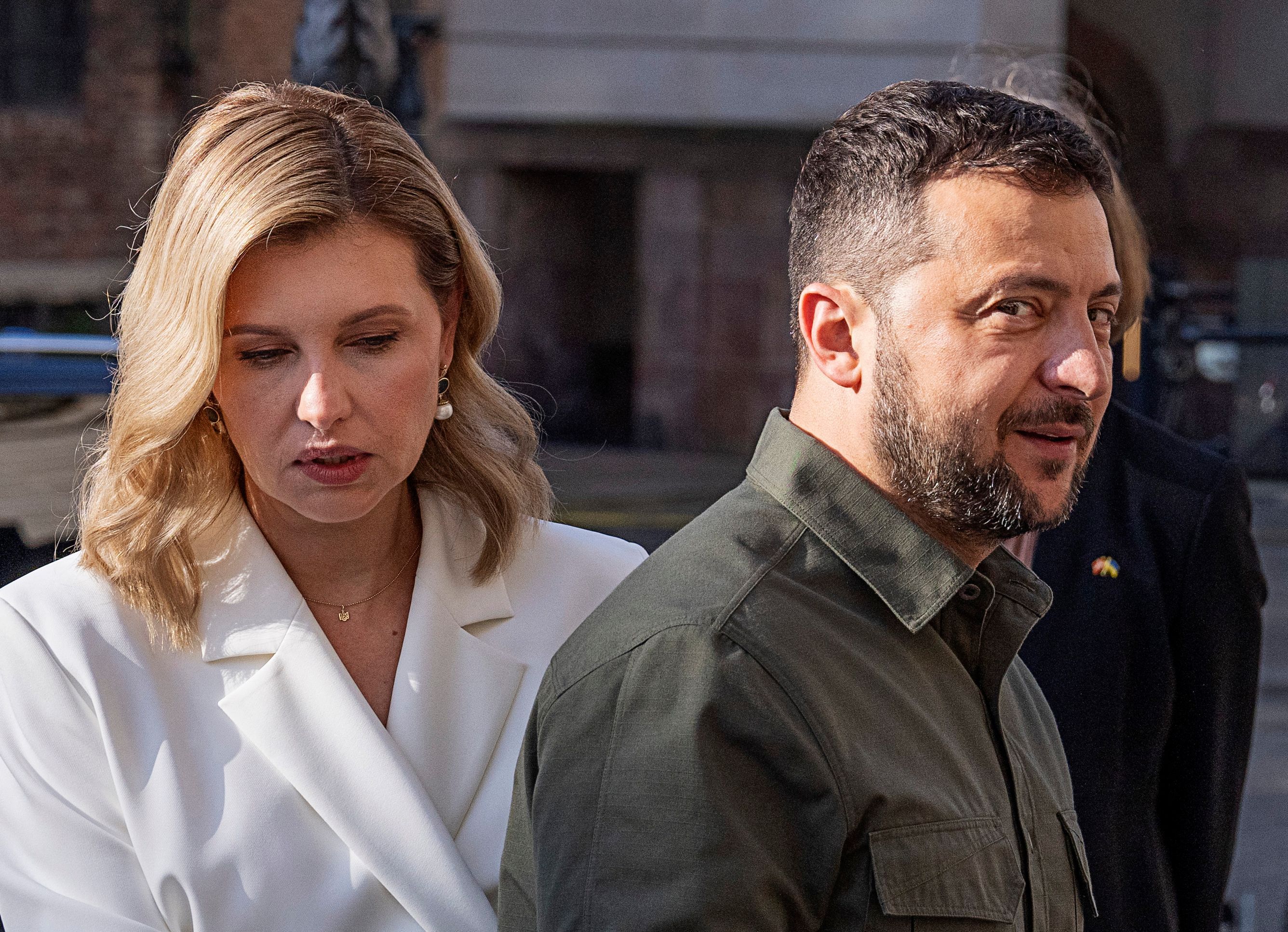 Der ukrainische Präsident <strong>Wolodimir Selenski</strong> und seine Frau Olena Selenska bei ihrem Staatsbesuch in Kopenhagen (Dänemark) im August 2023.