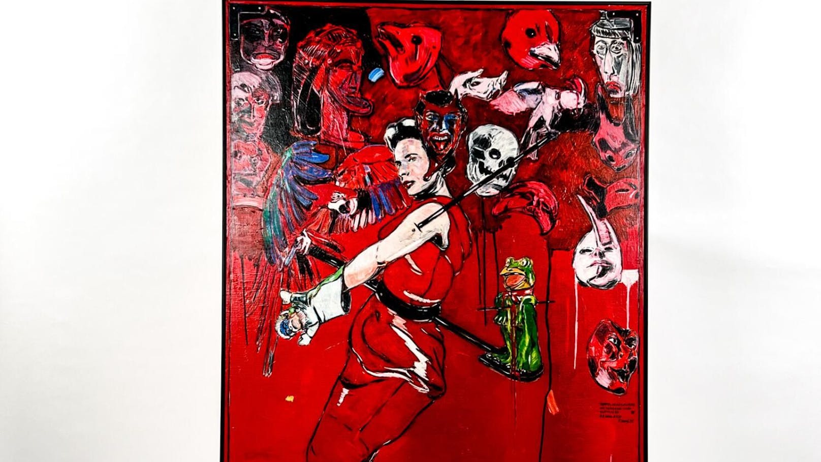 Ölbild "Teufelsperückentanz" auf Leinwand von Peter Sengl
