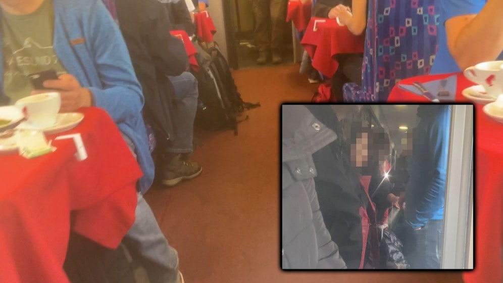 Mehrere Fahrgäste stauchten sich in den Zuggängen zusammen.