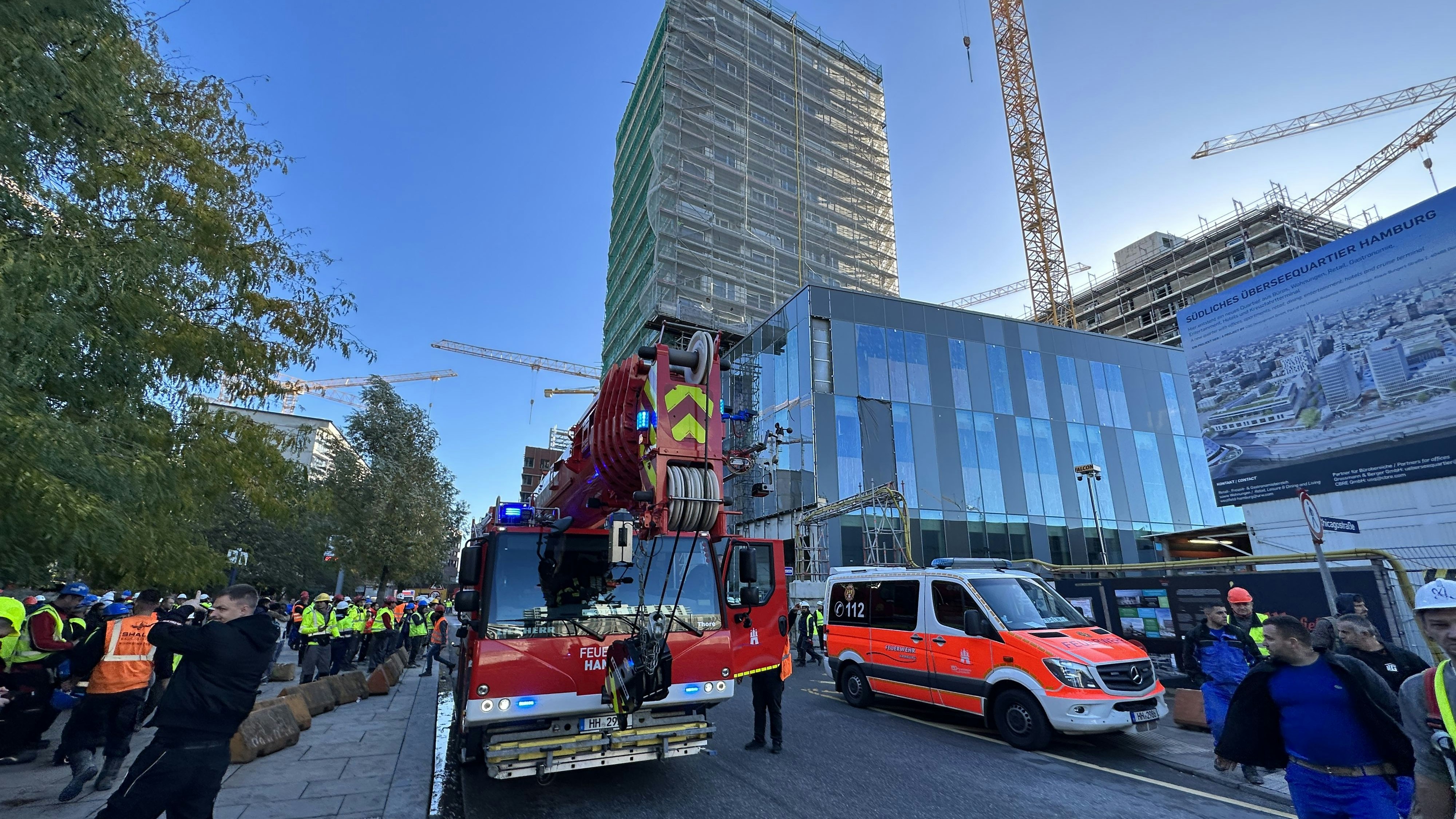 Am Montagmorgen ereignete sich in Hamburg ein schwerer Arbeitsunfall 