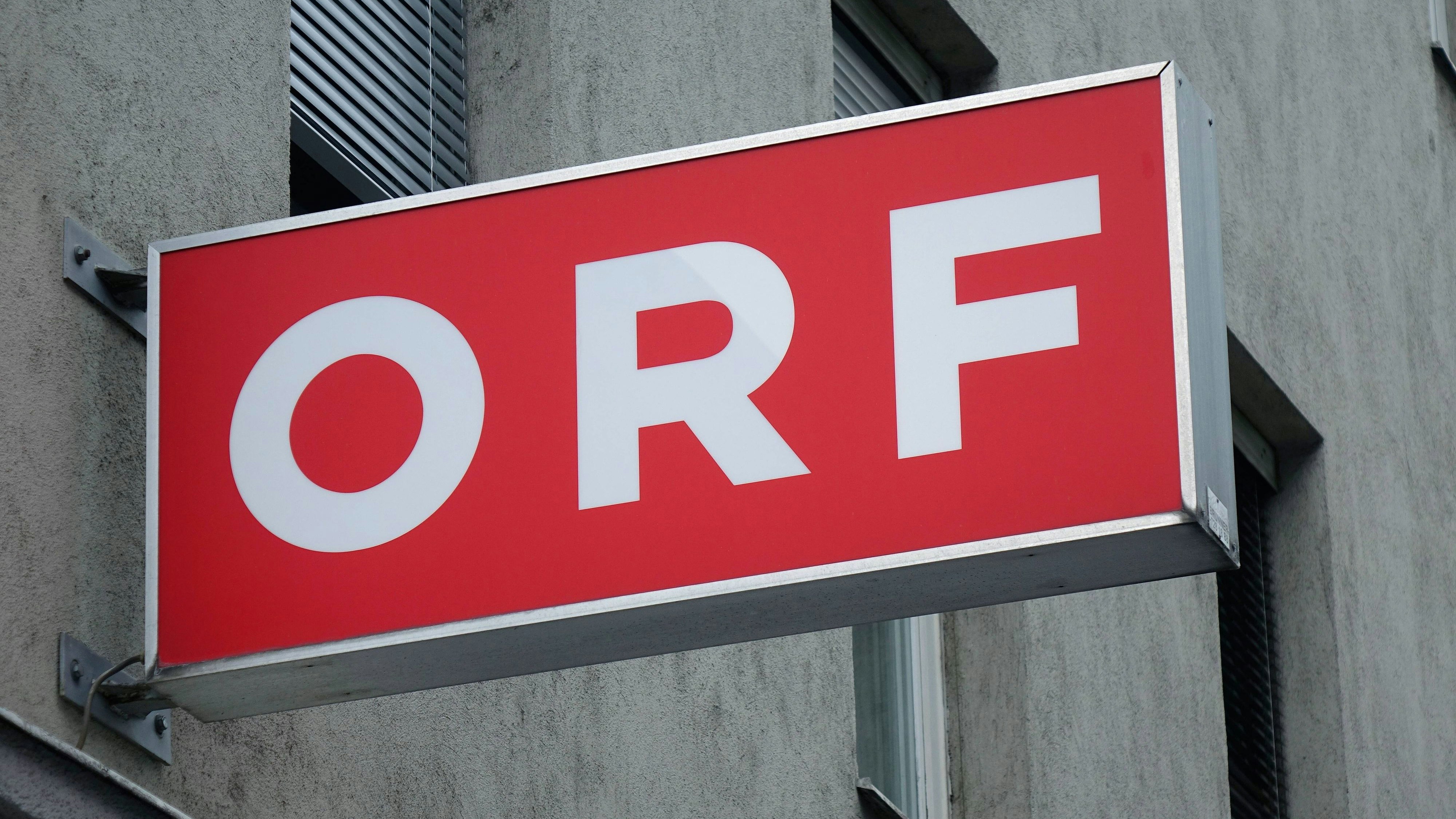 ORF-Schild am Funkhaus in der Argentinierstraße in Wien.