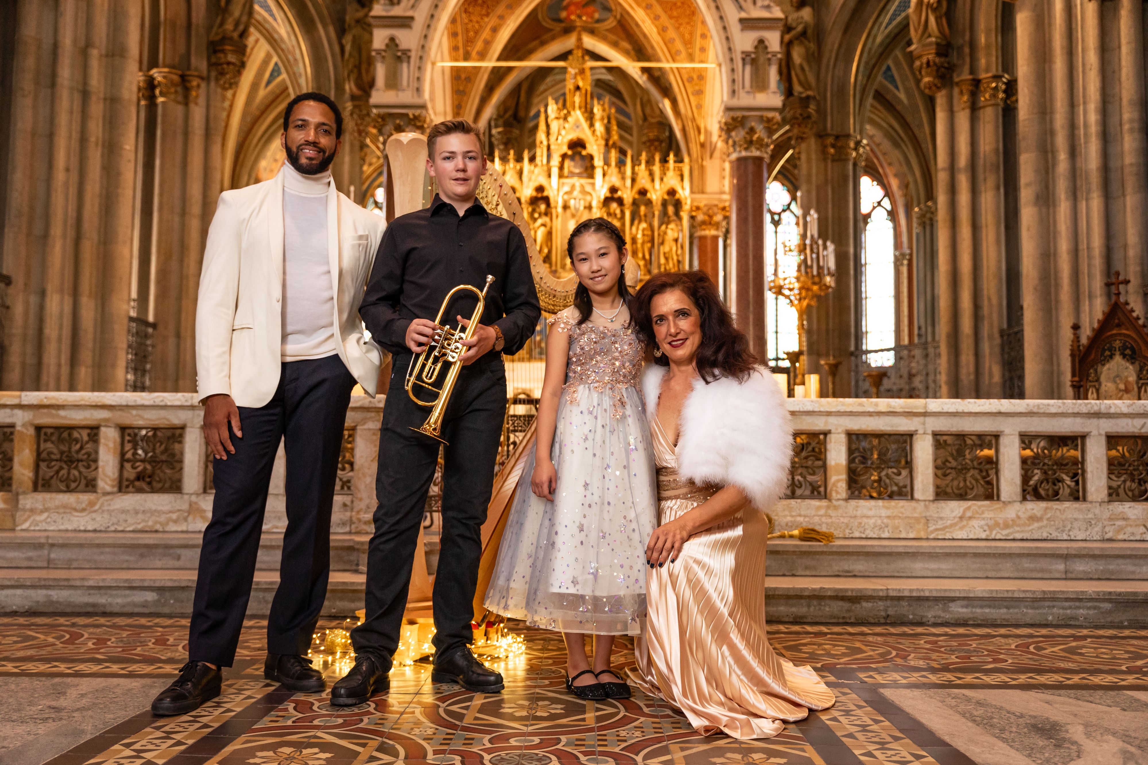 Cesár Sampson, Johannes Doppler, Sona Tamura und Angelika Reinprecht