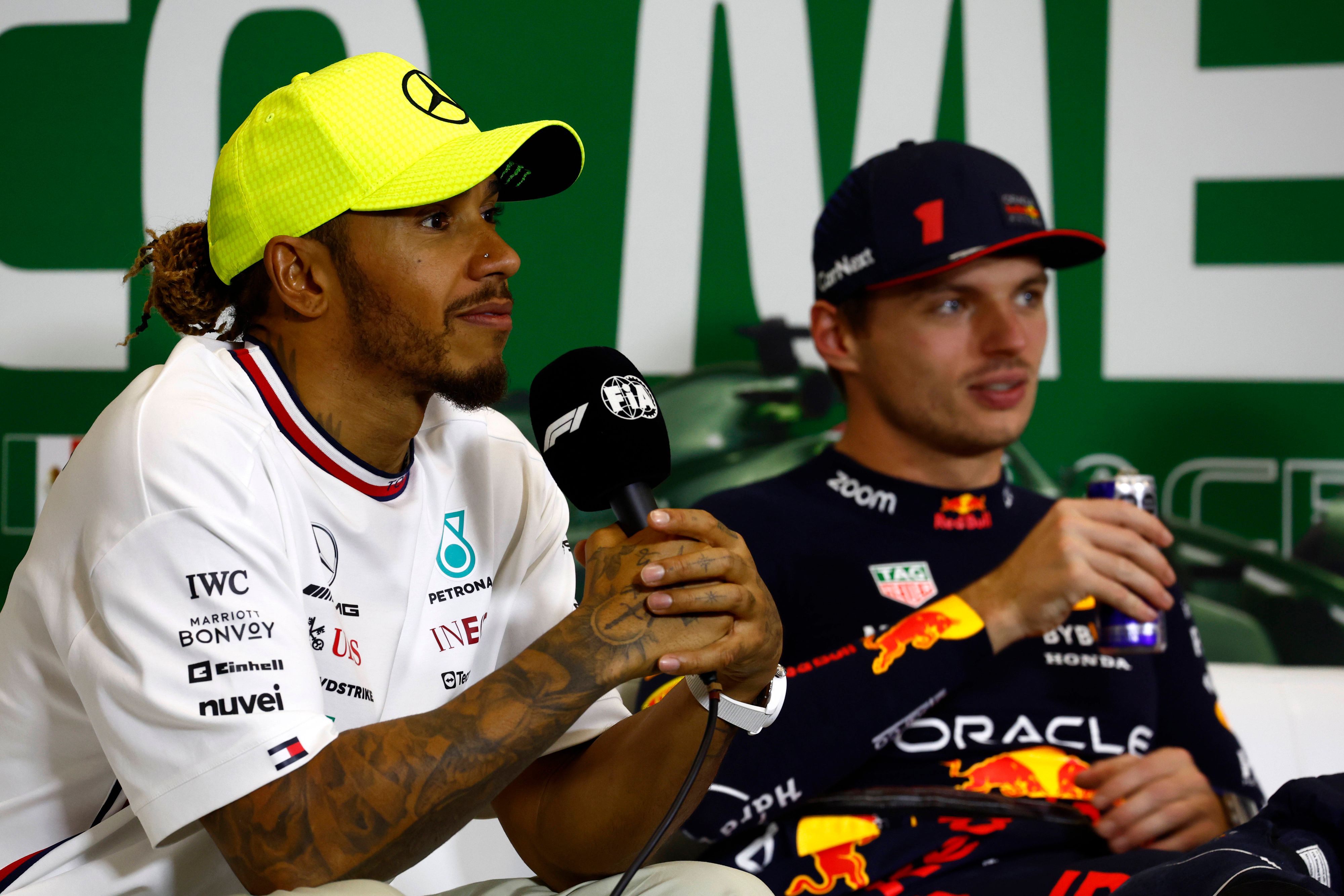 Formel-1-Star Lewis Hamilton und Weltmeister Max Verstappen