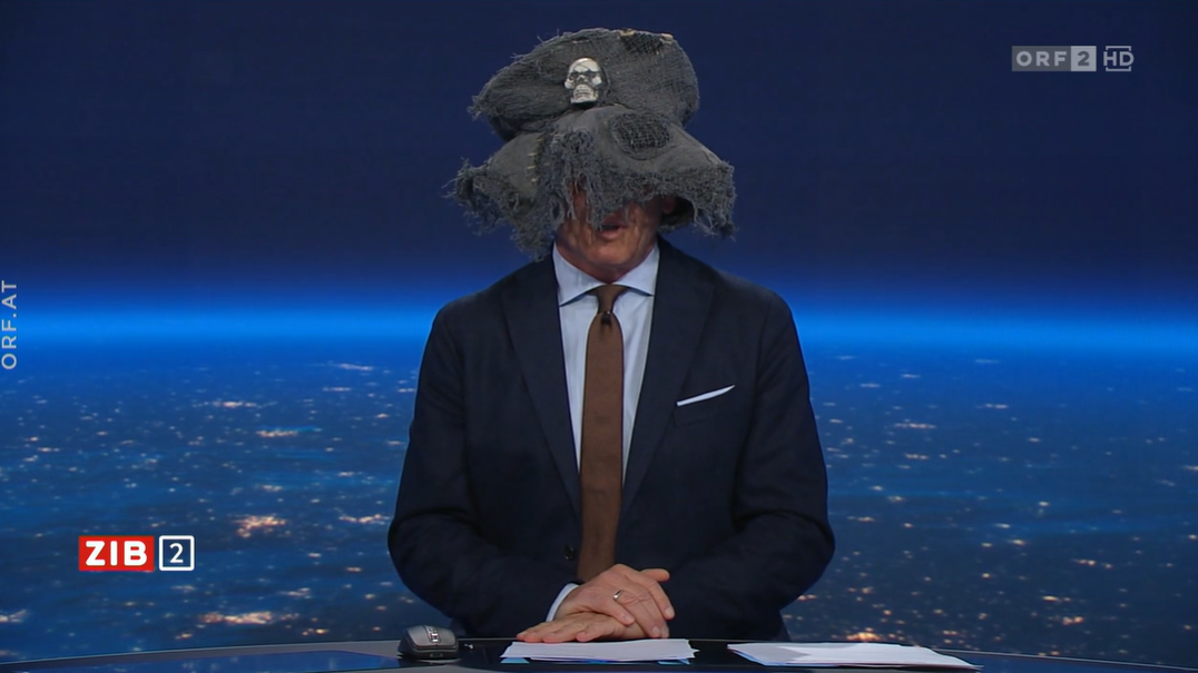 Das etwas ungewöhnliche Erscheinungsbild Armin Wolfs bei der Verabschiedung.