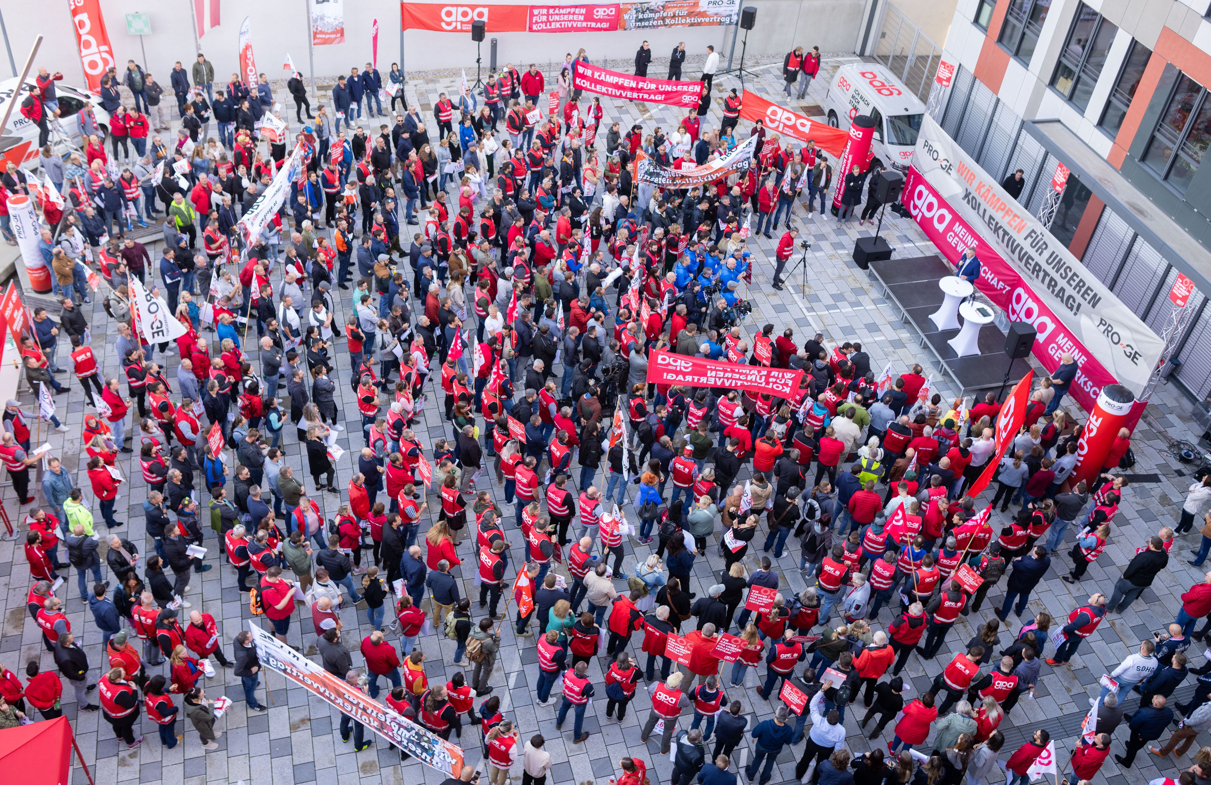 Ab Montag kommt es zu Warnstreiks in ganz Österreich. 
