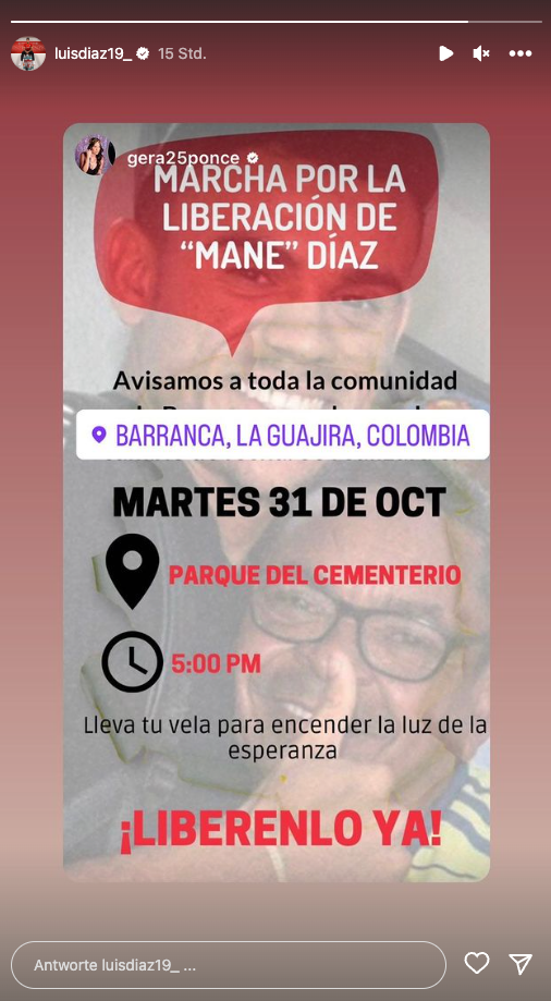 In seiner Story meldete sich Diaz zu Wort.