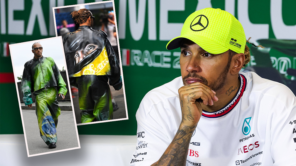 Lewis Hamilton tauchte in Sao Paulo im Ayrton-Senna-Outfit auf.