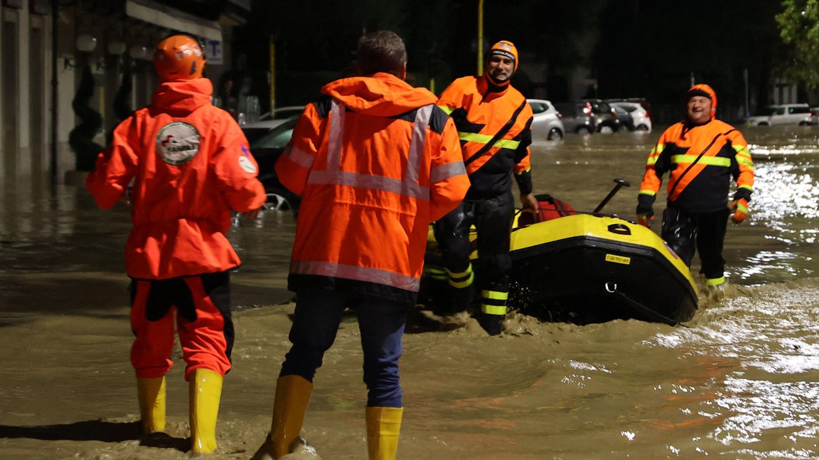 Orkan-Tief Ciarán hat am 2. und 3. November die Toskana verwüstet. Im Bild die Situation in Campi Bisenzio nahe Florenz.