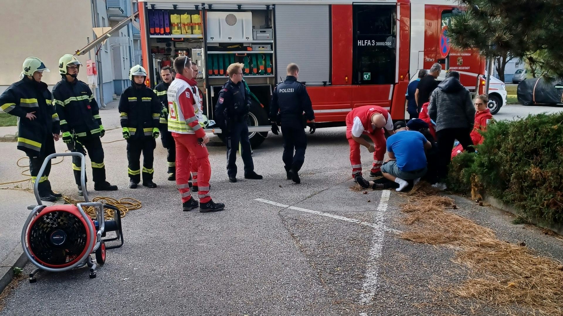 Die vierköpfige Familie wurde ins Spital gebracht.
