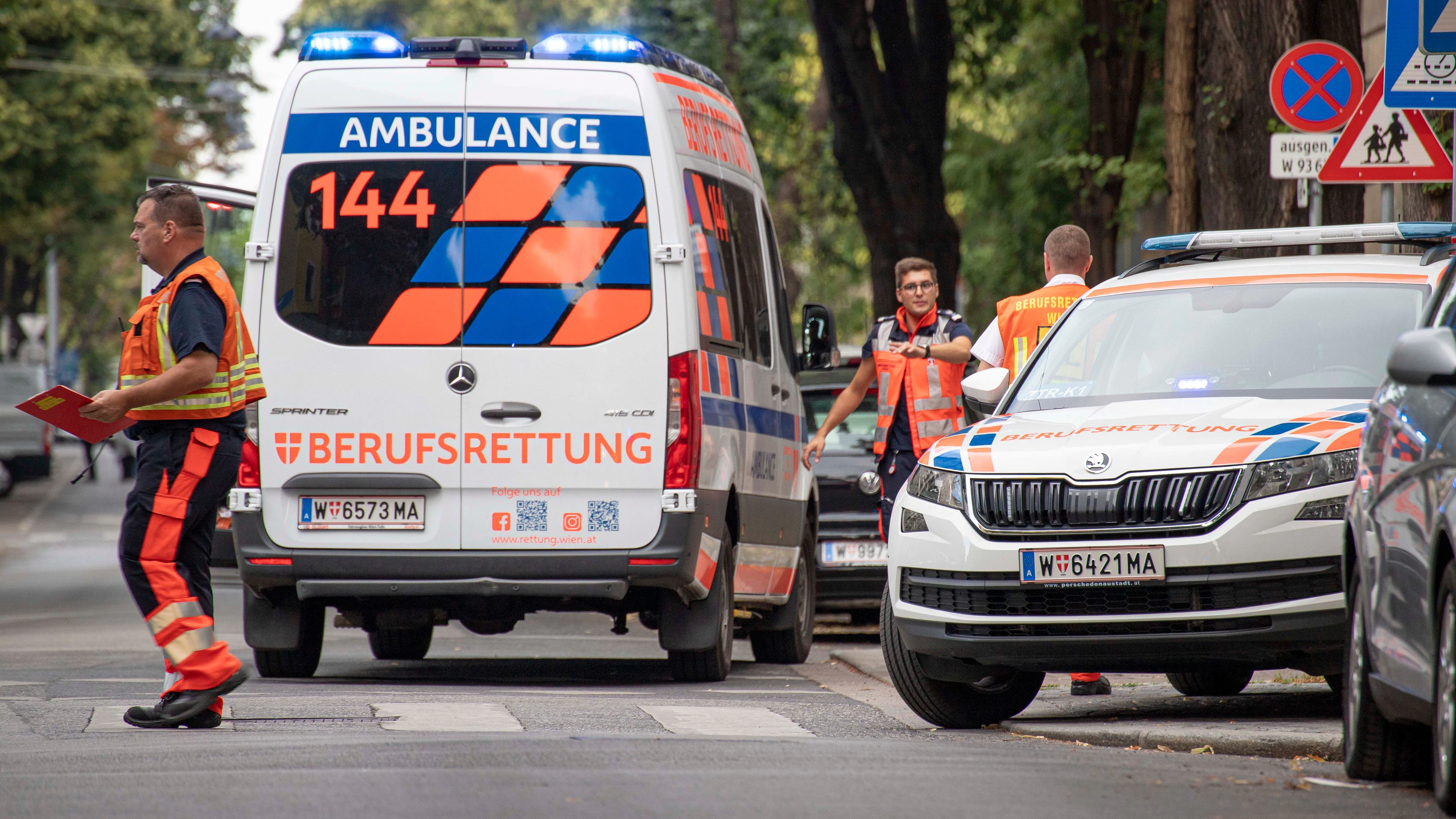 Die Wiener Berufsrettung im Einsatz. Archivbild. 