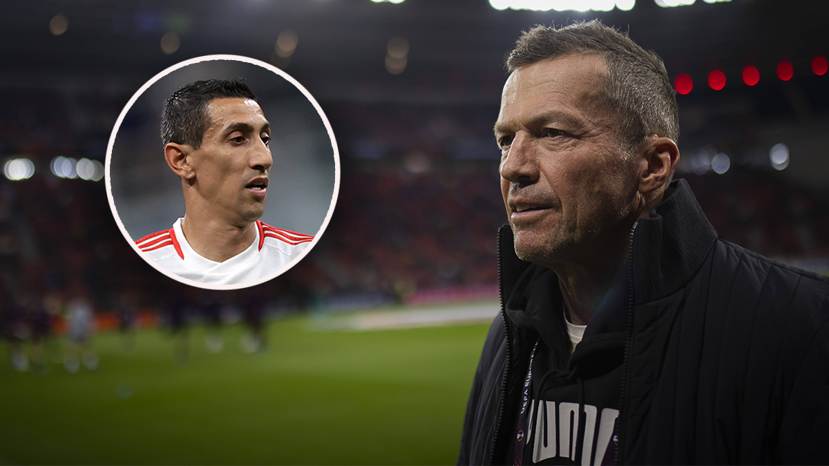 Angel di Maria schießt gegen Deutschlands Fußball-Ikone Lothar Matthäus. 