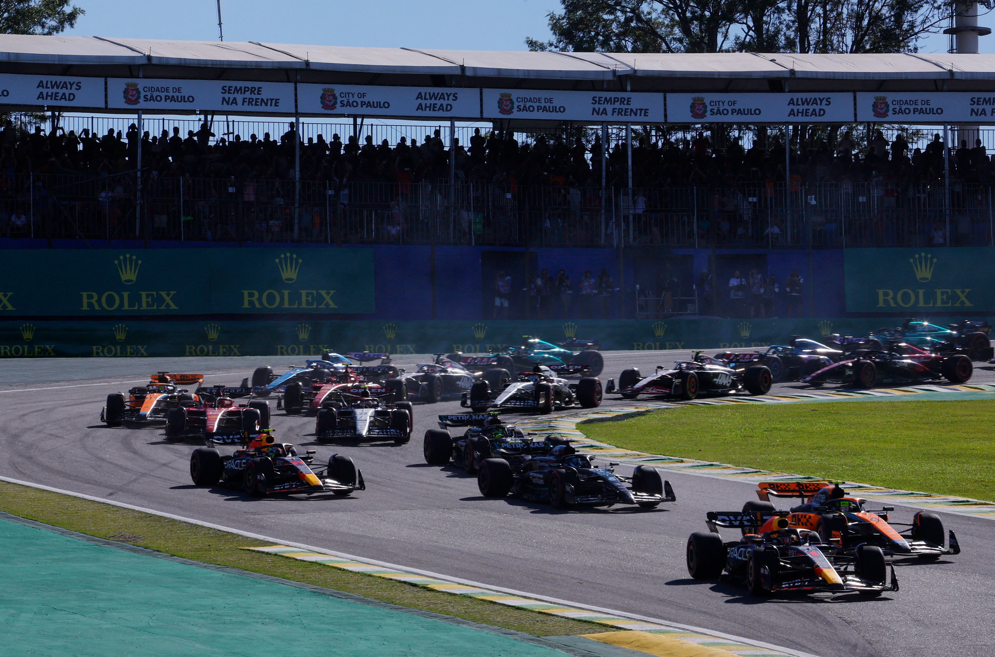 Max Verstappen im Sprint von Sao Paulo. 