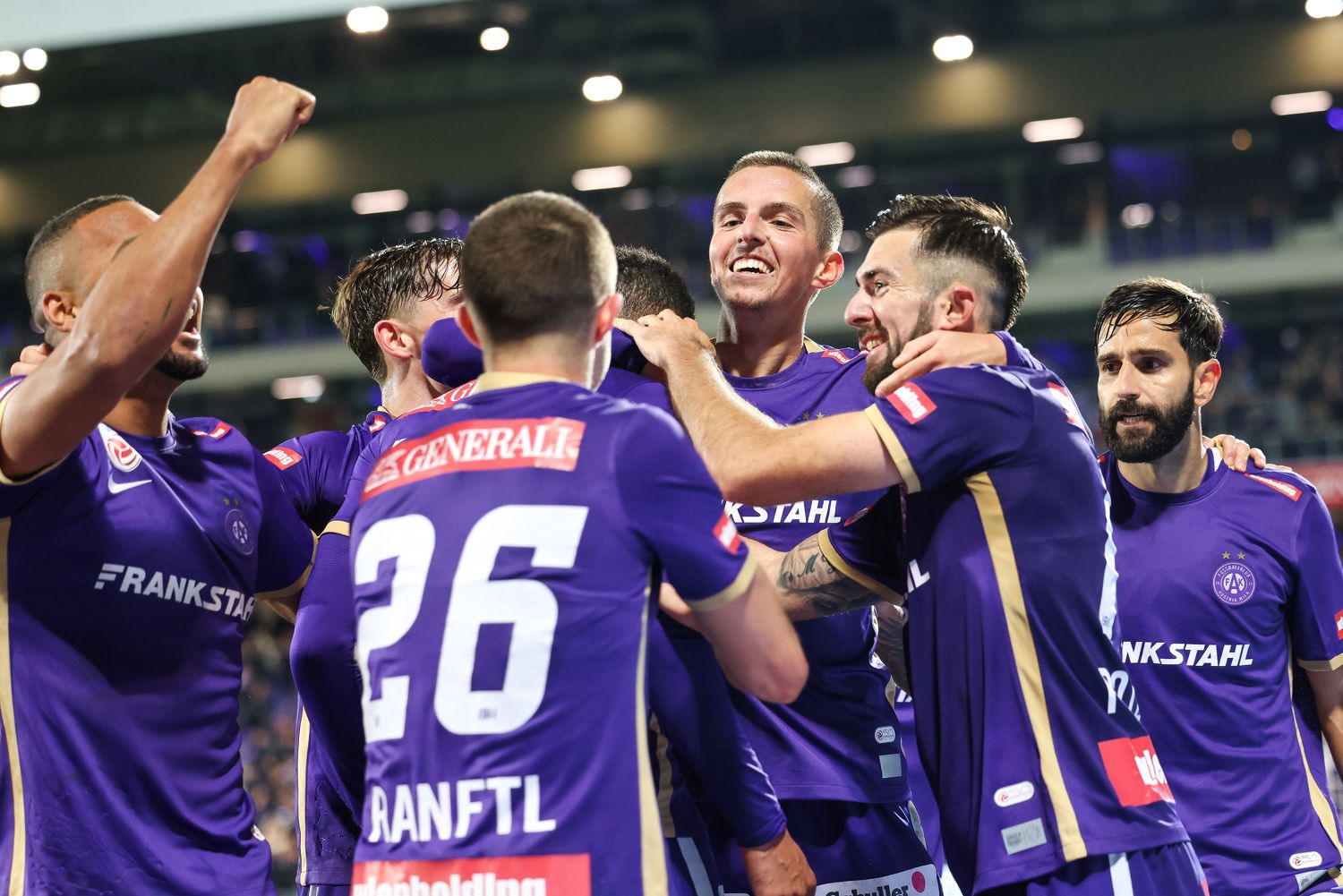 Die Austria ringt Austria Lustenau nieder. 