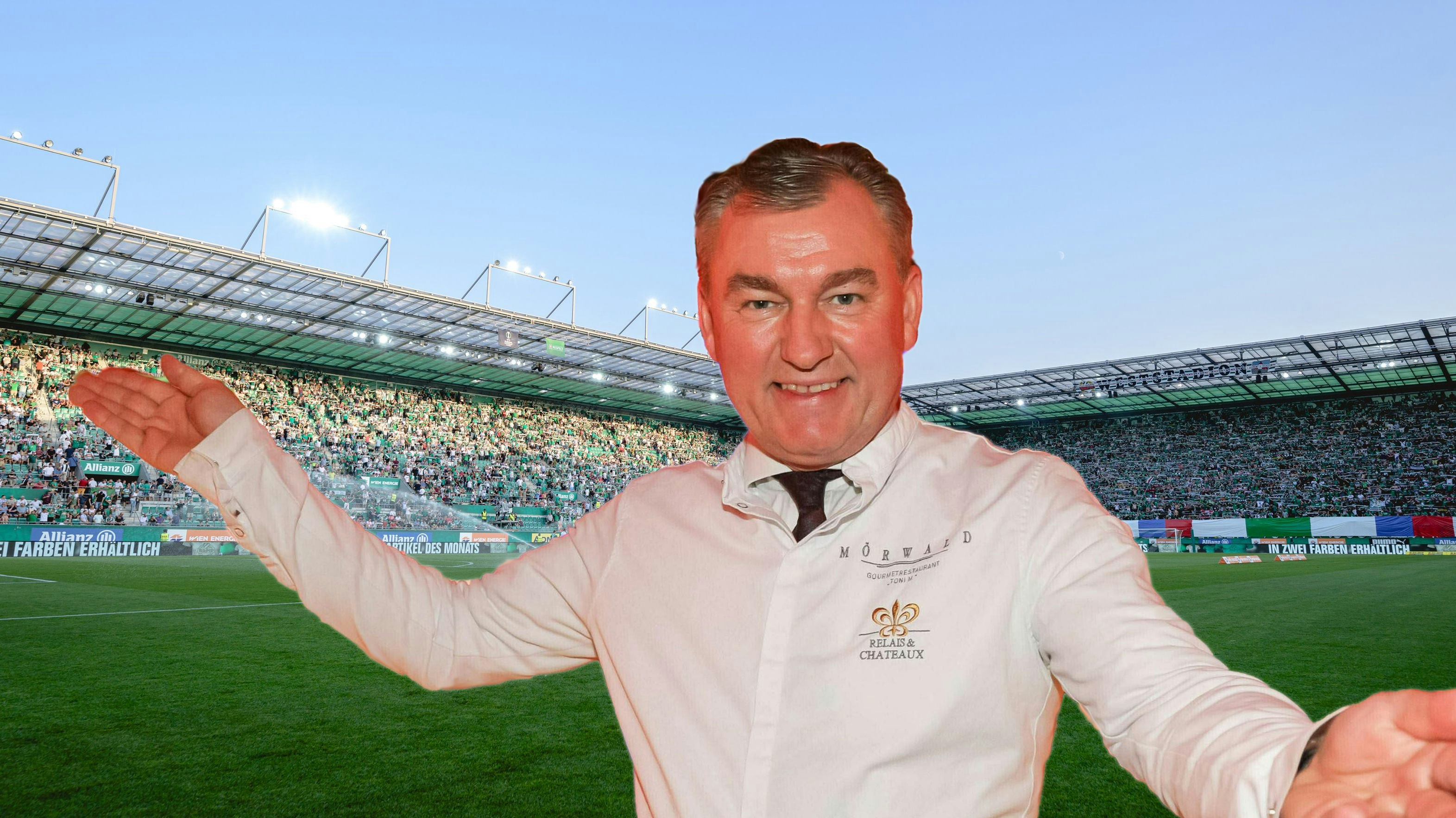 Download von www.picturedesk.com am 05.11.2023 (13:00). Starkoch Toni Mörwald über die Verköstigung in Wien-Hütteldorf.