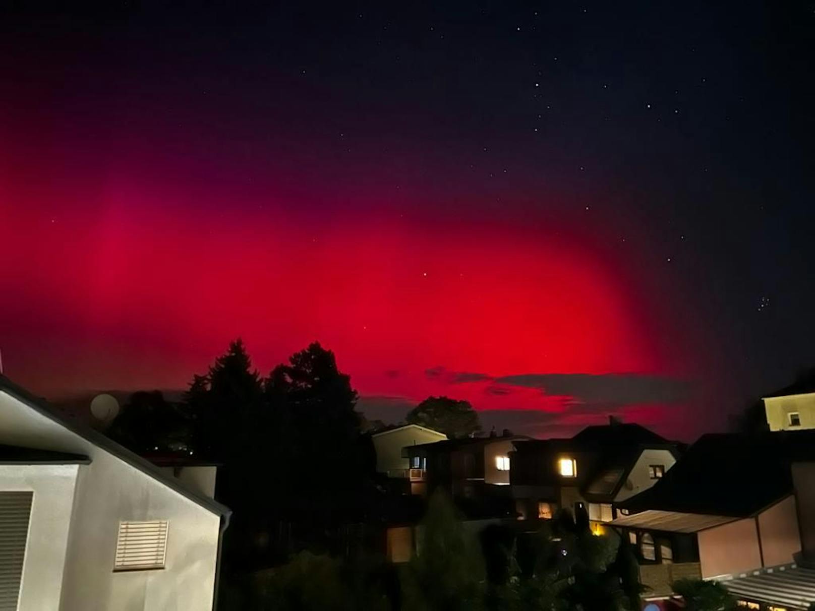 Polarlichter in Stockerau (NÖ)