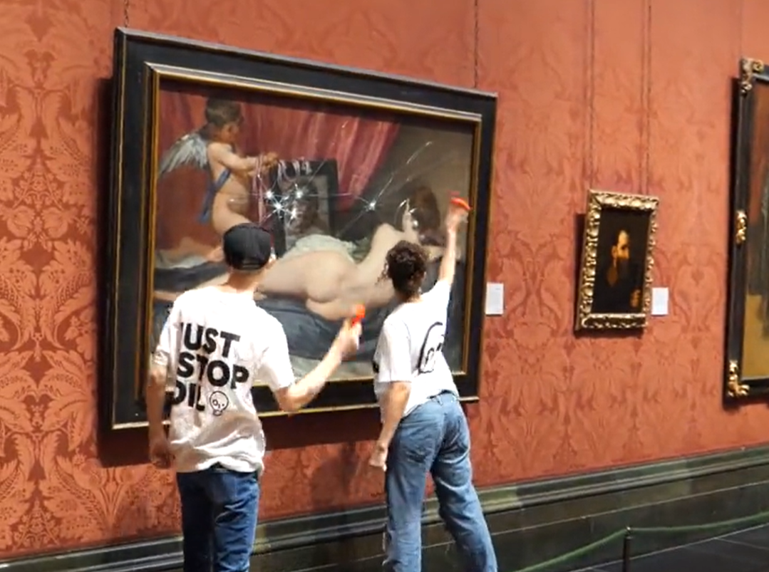 Die Aktivisten attackierten das berühmte Werk von Diego Velázquez 