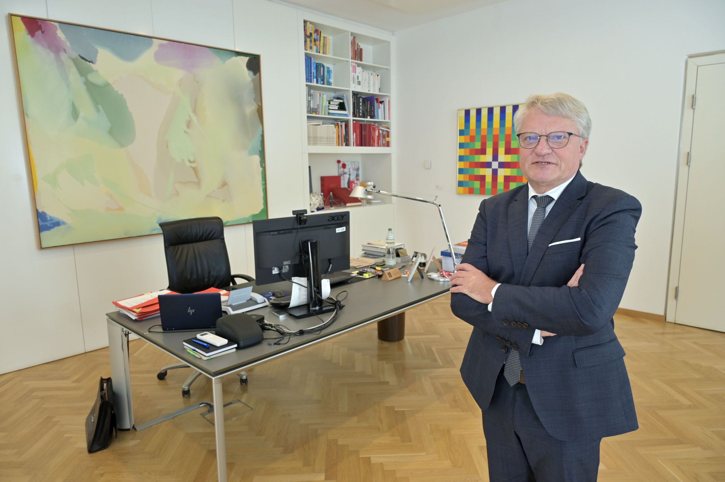 Das bleibt vorerst Klaus Lugers Büro: die Räumlichkeiten des Bürgermeisters im Turm des Alten Rathauses.