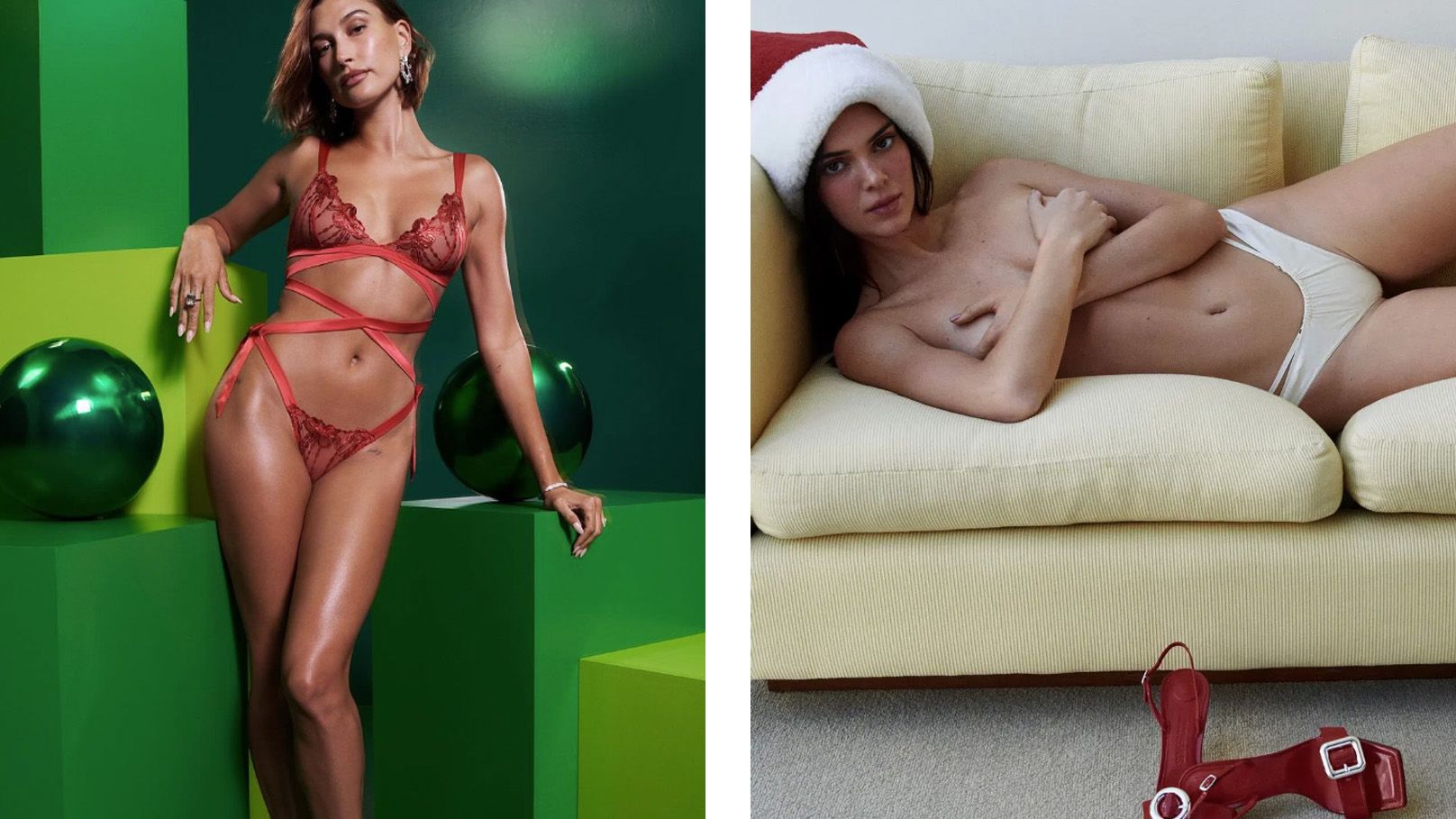 Große Marken setzten zu Weihnachten auf Hailey Bieber und Kendall Jenner.