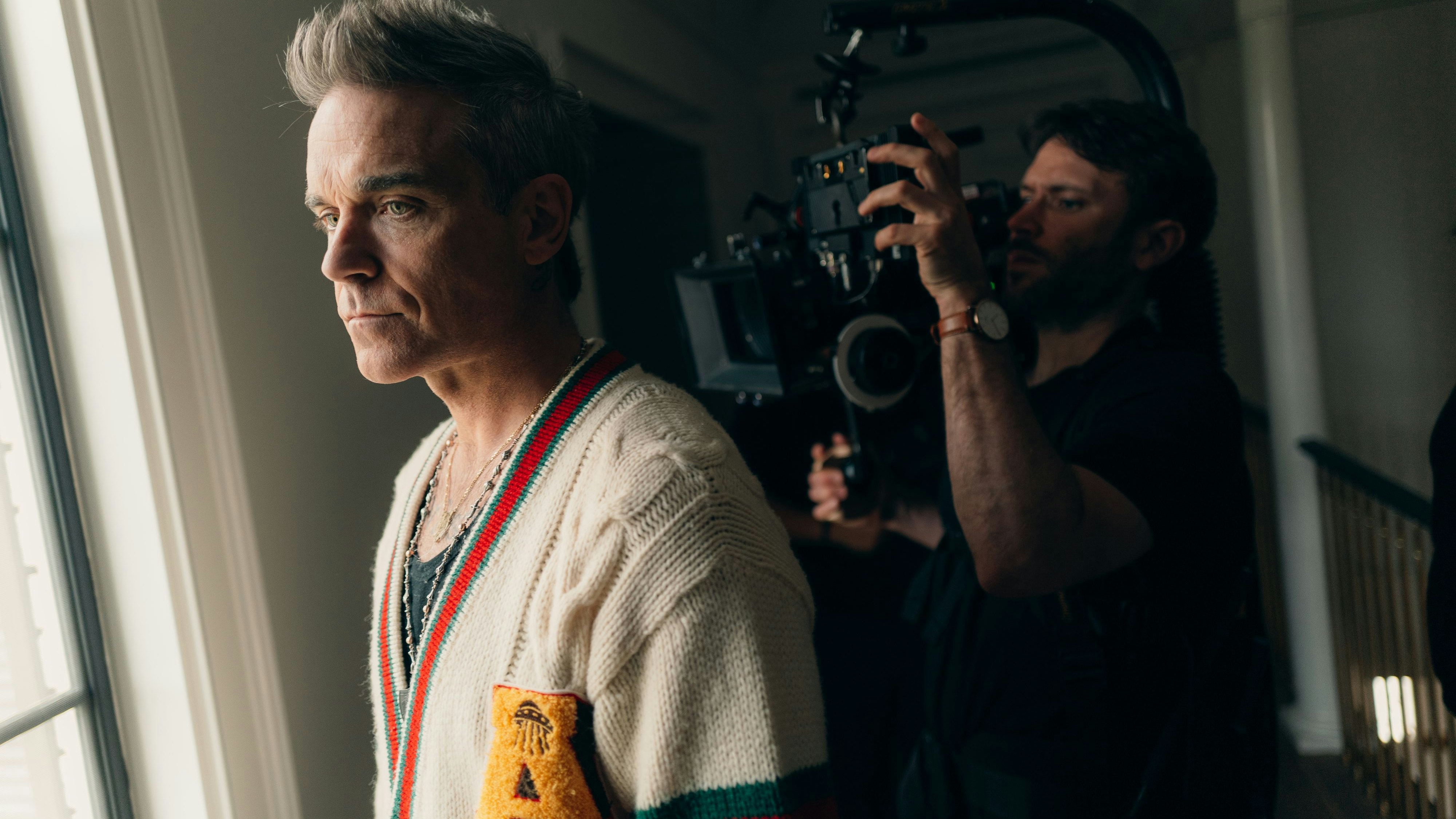 Robbie Williams bei Dreh zu seiner Netflix-Doku