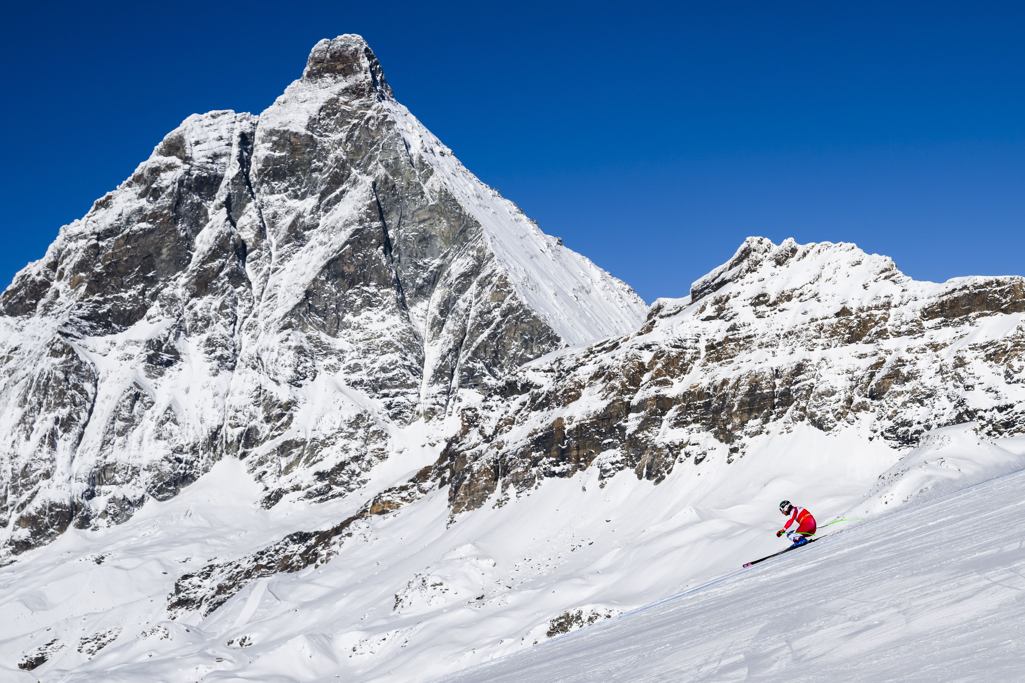 Otmar Striedinger im ersten Training von Zermatt.
